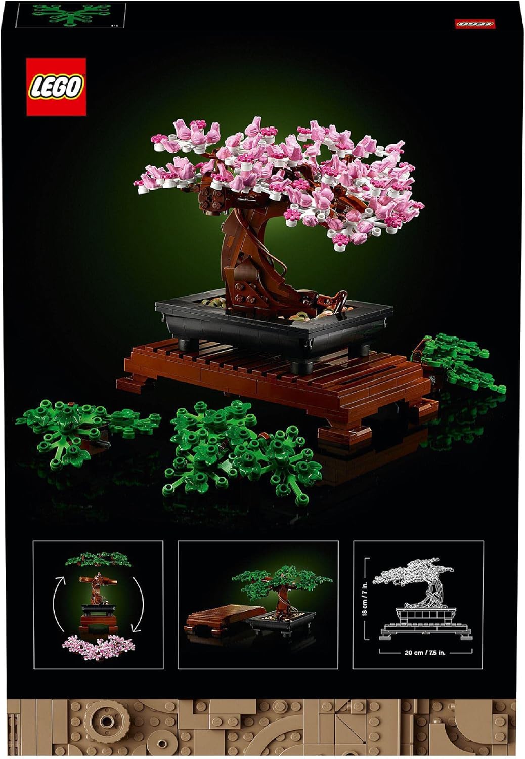 LEGO 10281 Icons Bonsai-Baum-Bauset – Kirschblüte und grüne Blätter für Erwachsene 9