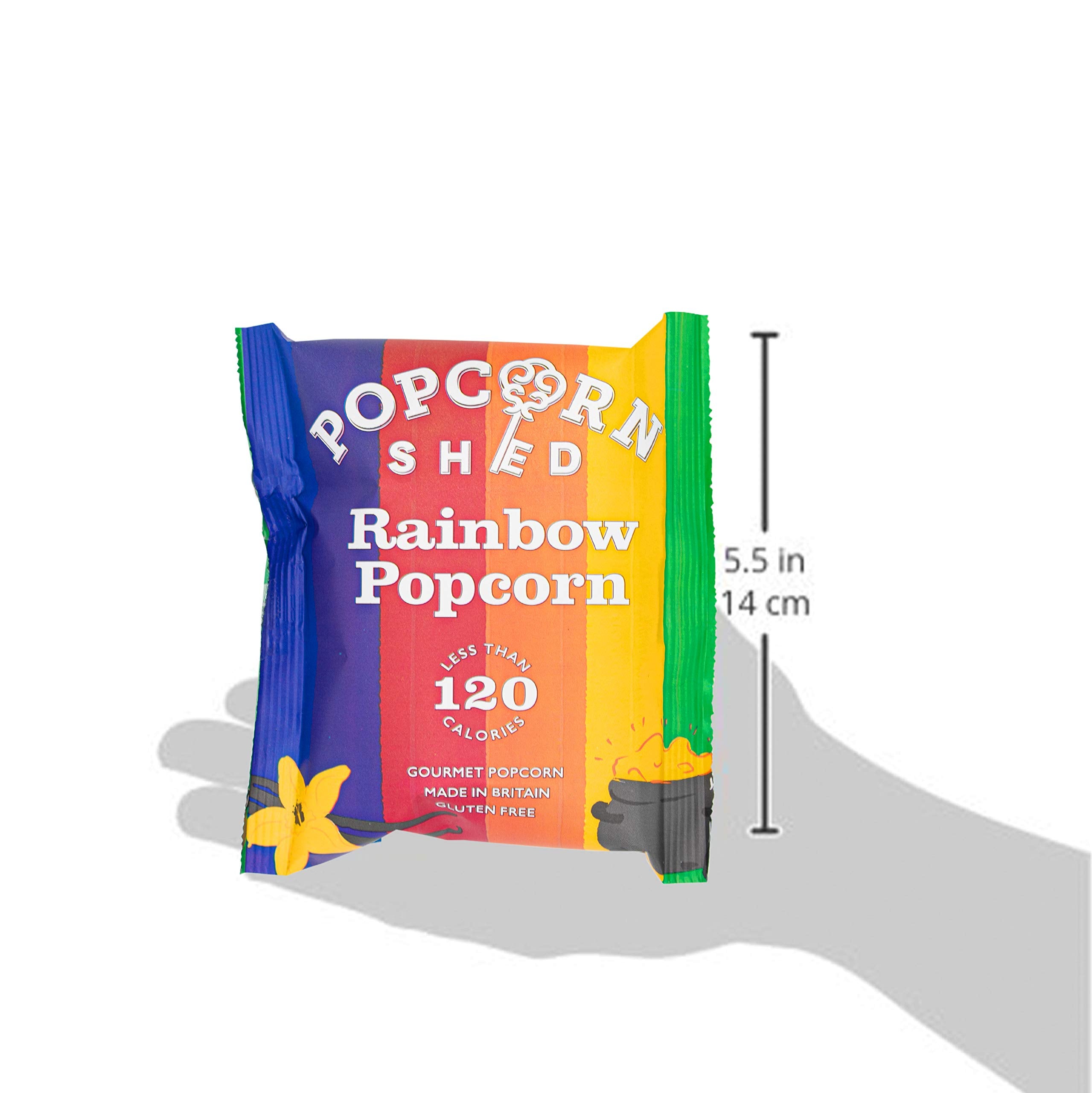 Popcorn Shed Rainbow Gourmet Popcorn Snack Pack - Vanilla Caramel Multicoloured Popcorn, Gluten Free, 24g 5