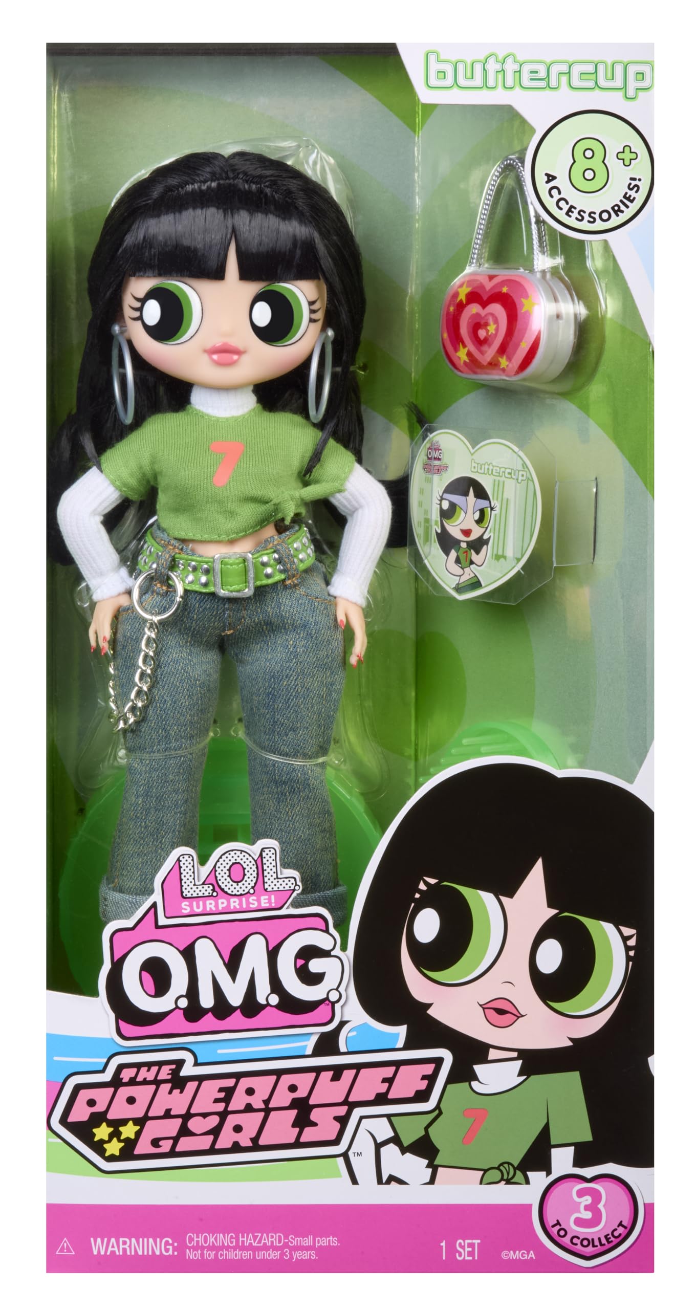 L.O.L. Surprise! OMG The Powerpuff Girls Doll - Buttercup - Fashion Doll with Outfit & Accessories, Ages 3+ 8
