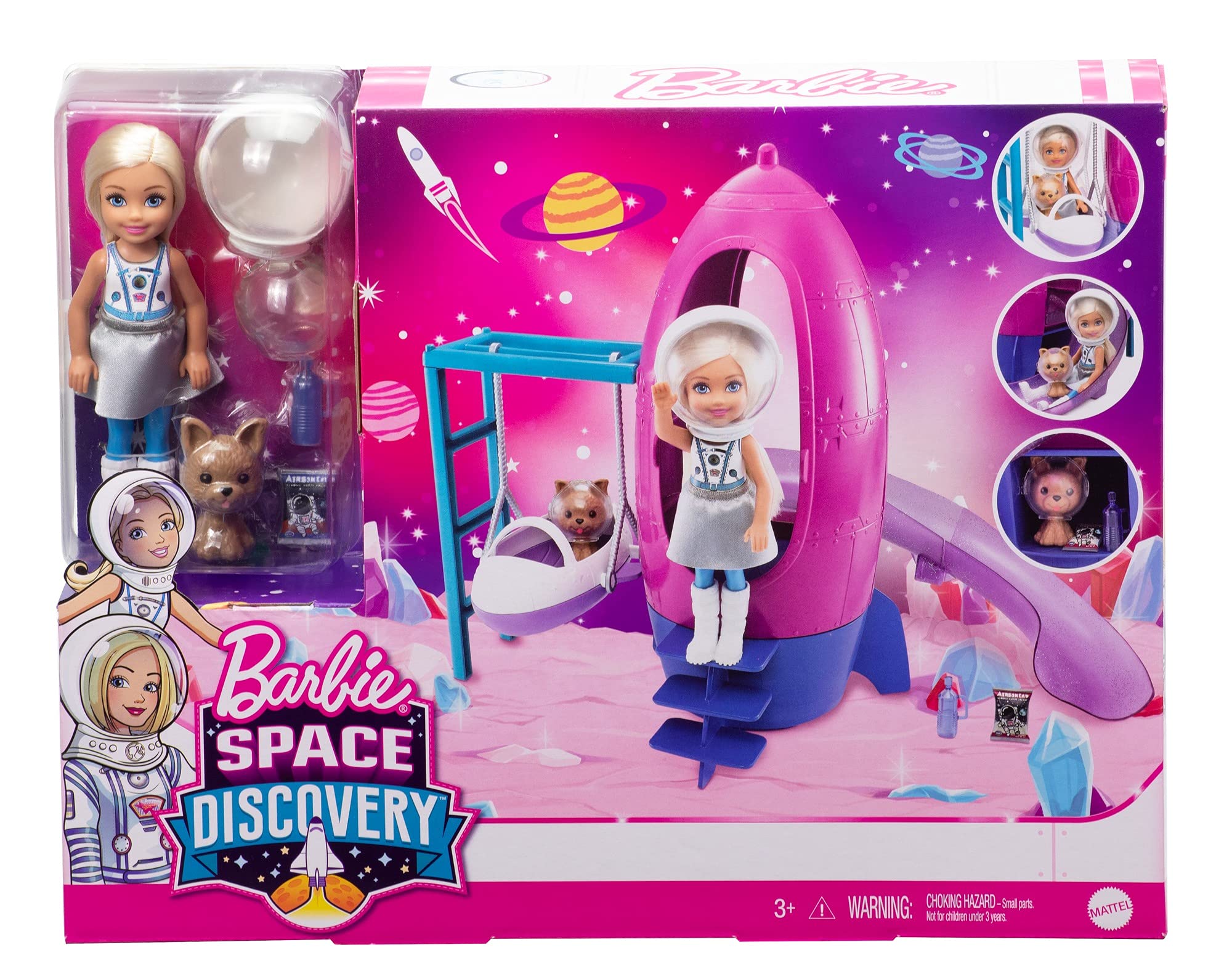 Barbie Space Discovery Chelsea Doll & Rocket Ship Playset with Puppy - Ages 3 to 7 12