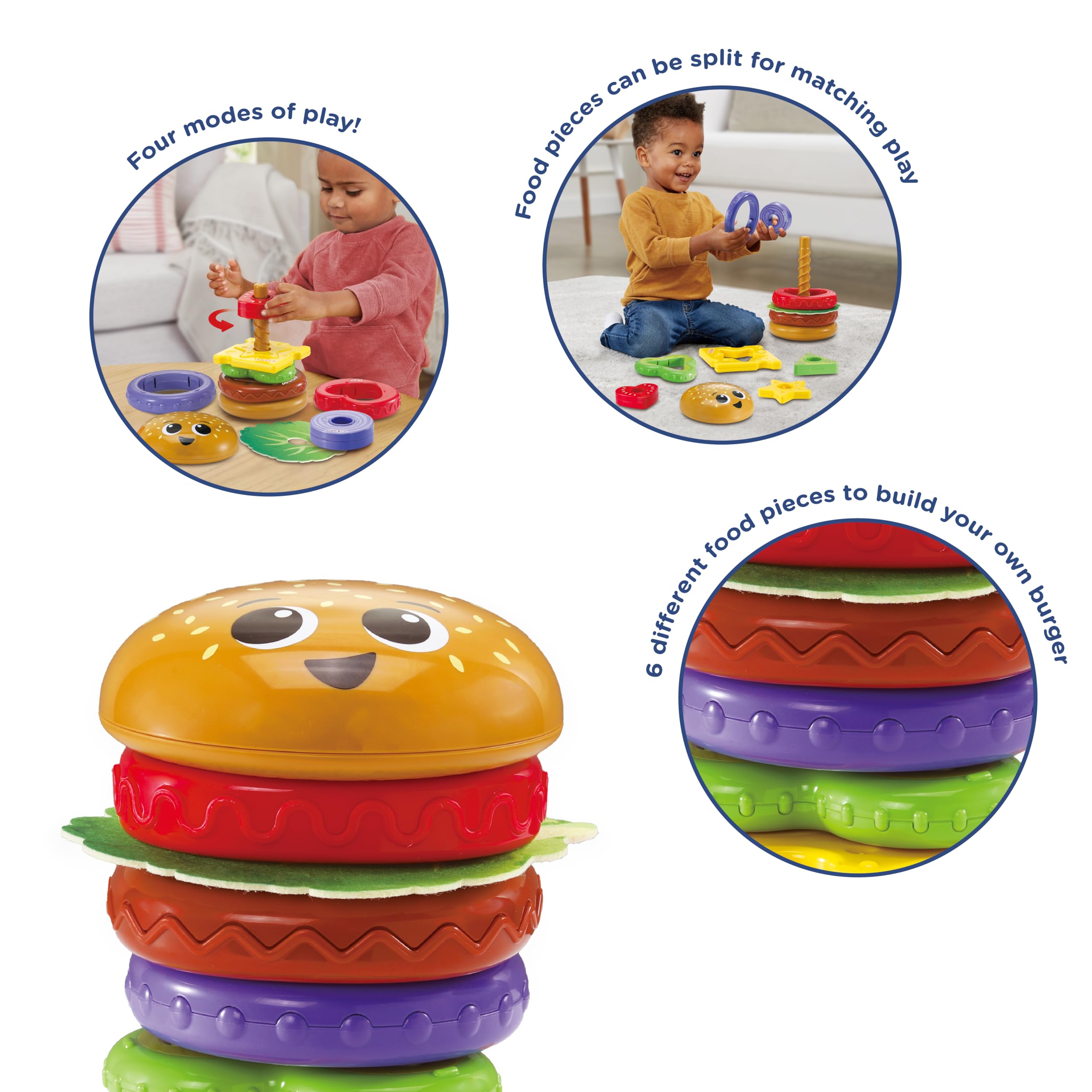 VTech Baby Build-a-Burger - Stacking and Sorting Toy for Toddlers 18 Months+ 5