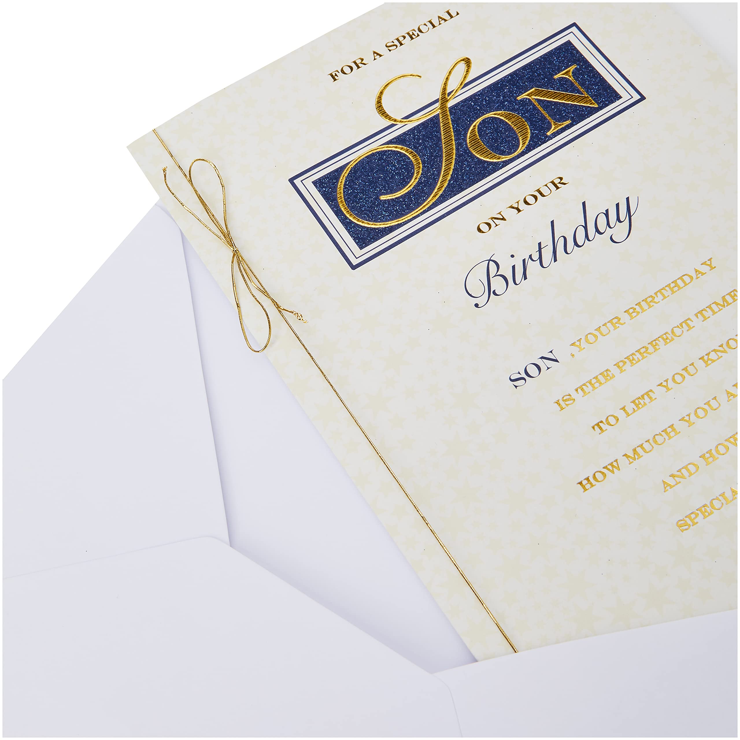 Piccadilly Greetings Traditional Birthday Card for Son | Green | 10 x 7 inches