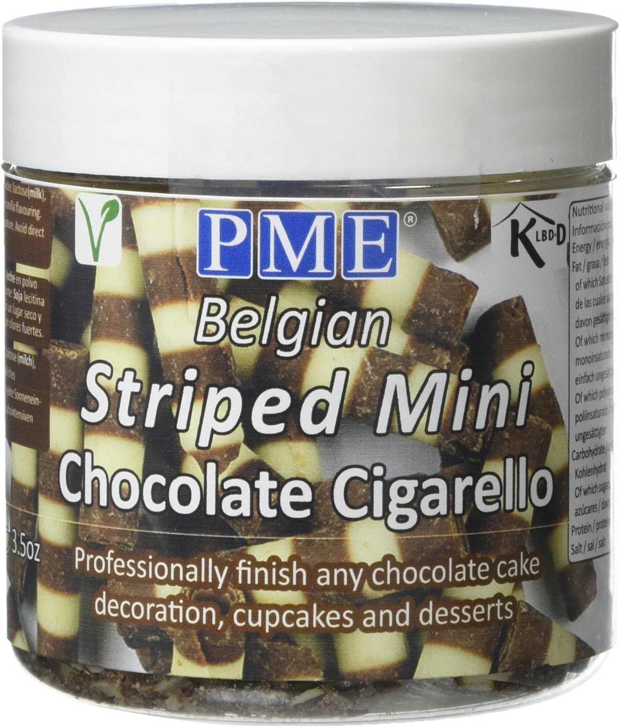 PME - Belgian Chocolate Striped Cigarellos 100 g