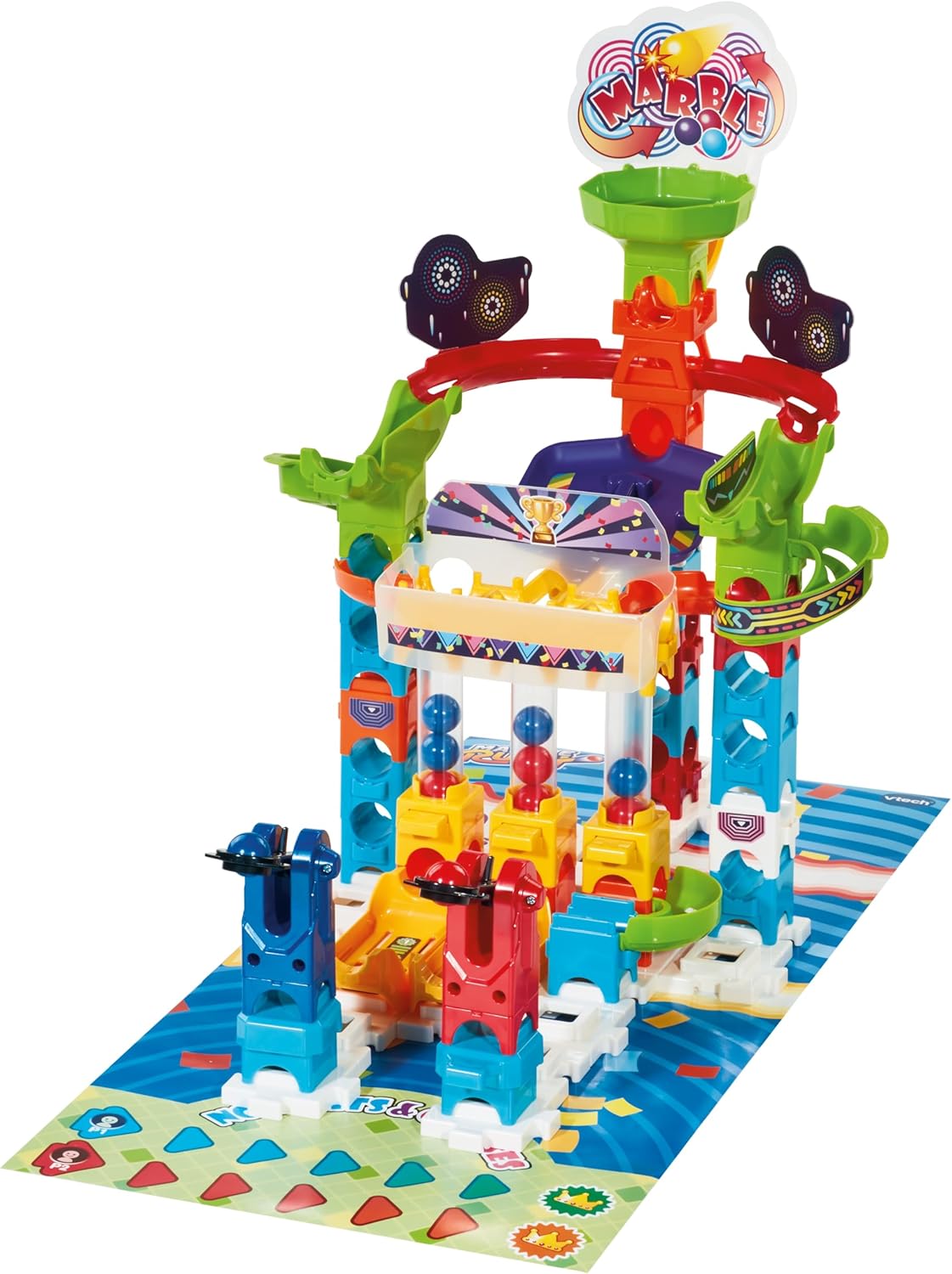 VTech Marble Rush Game Zone Construction Set with 12 Marbles and 62 Build Pieces 5