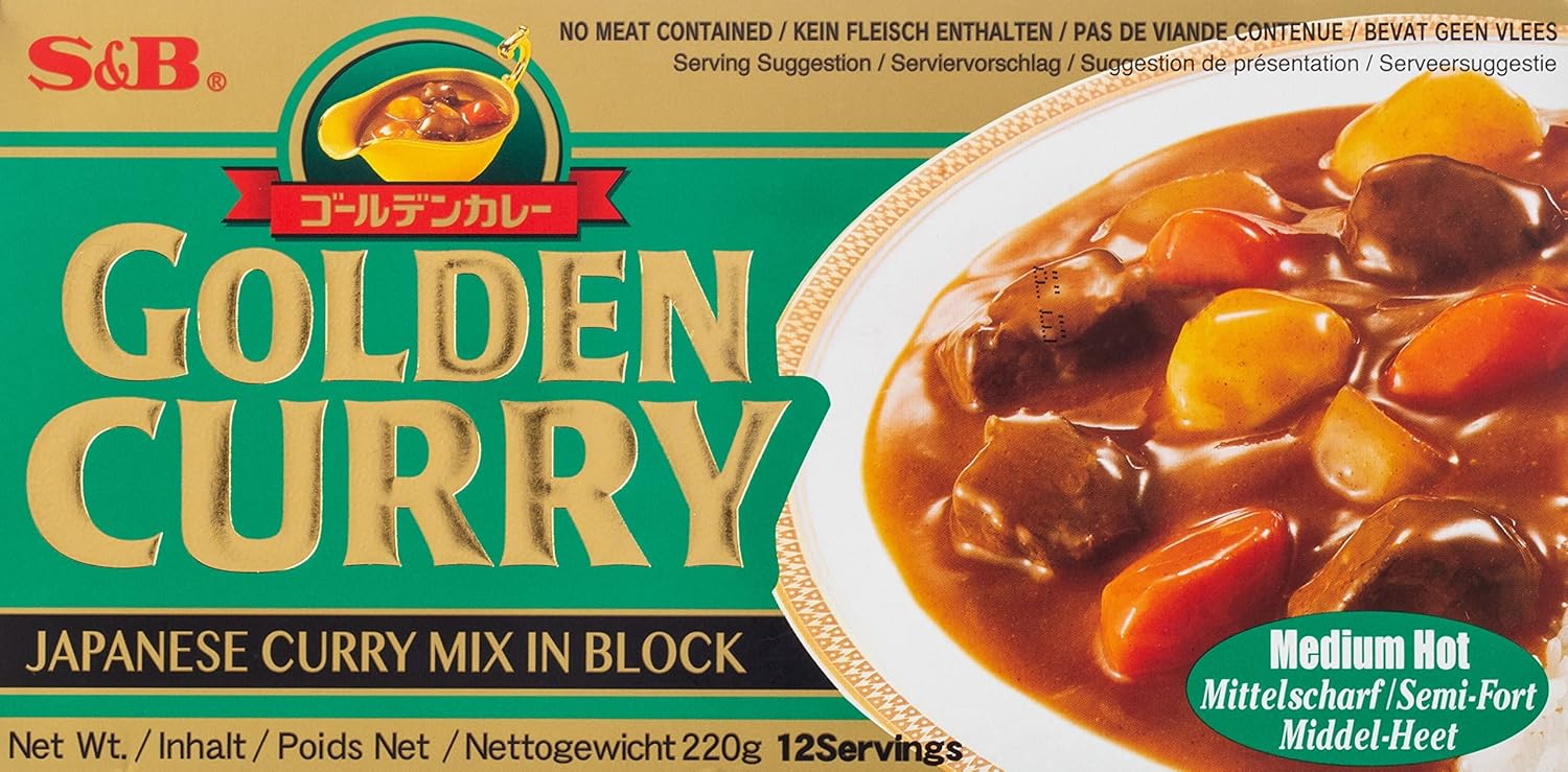 S&B Golden Curry Medium Hot 220g (Pack of 2) 1