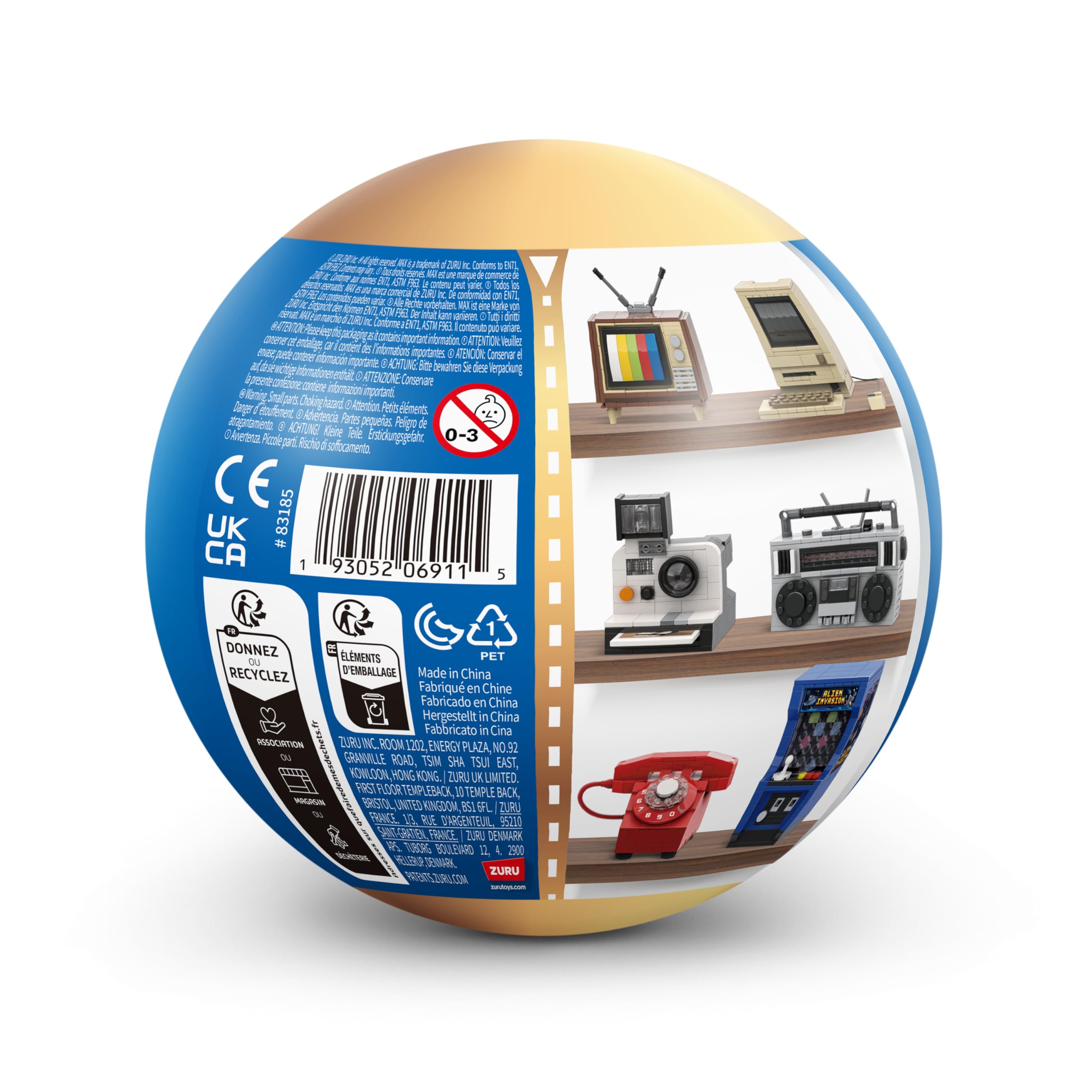 MAX Premium Retro-Bausteine ​​– Fernsehmodell 83185H, Bauset für Kinder ab 3 Jahren 6