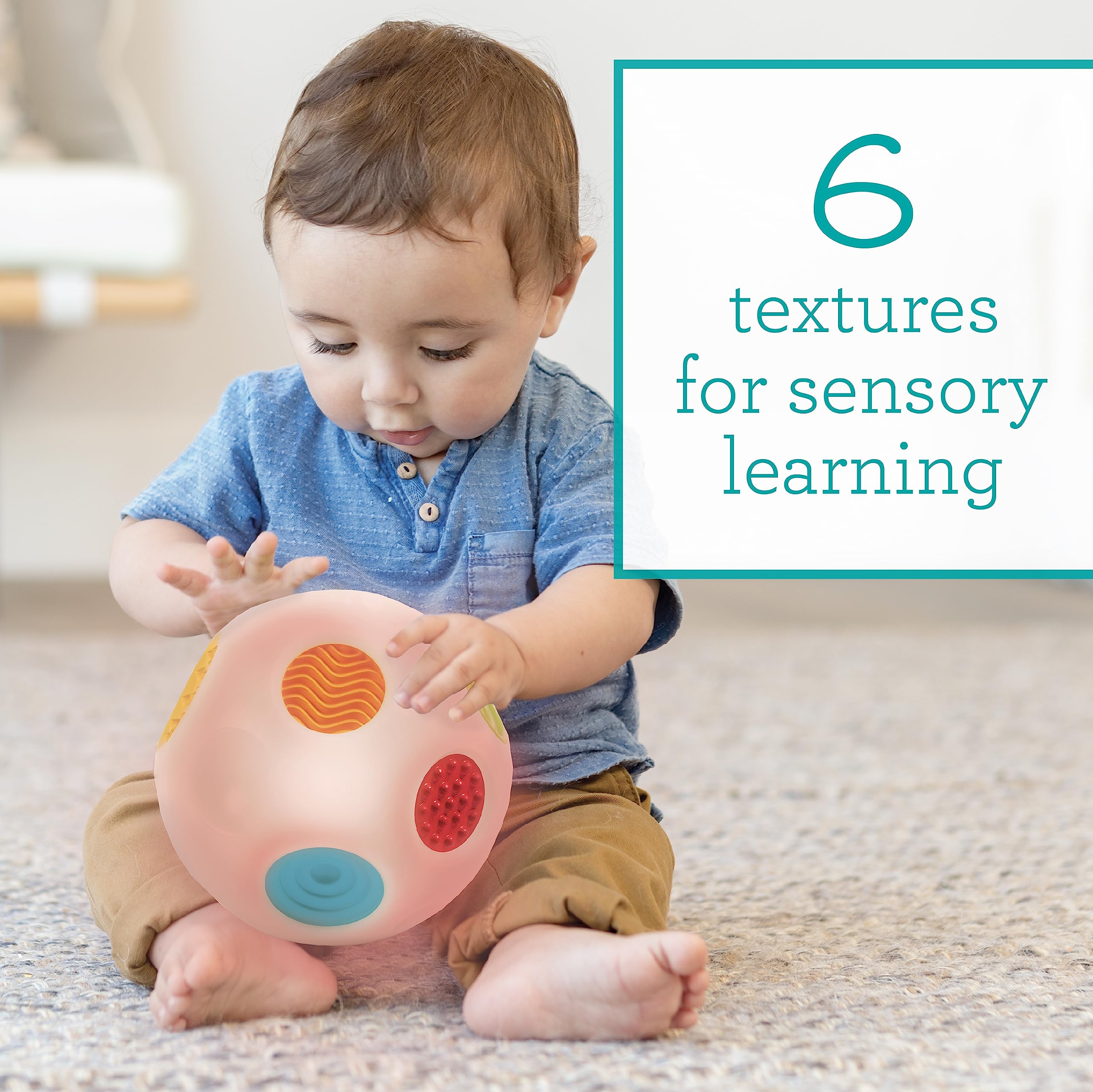 Infantino Sensory Sound and Light Activity Ball - Educational Toy for Babies 9-36 Months 14