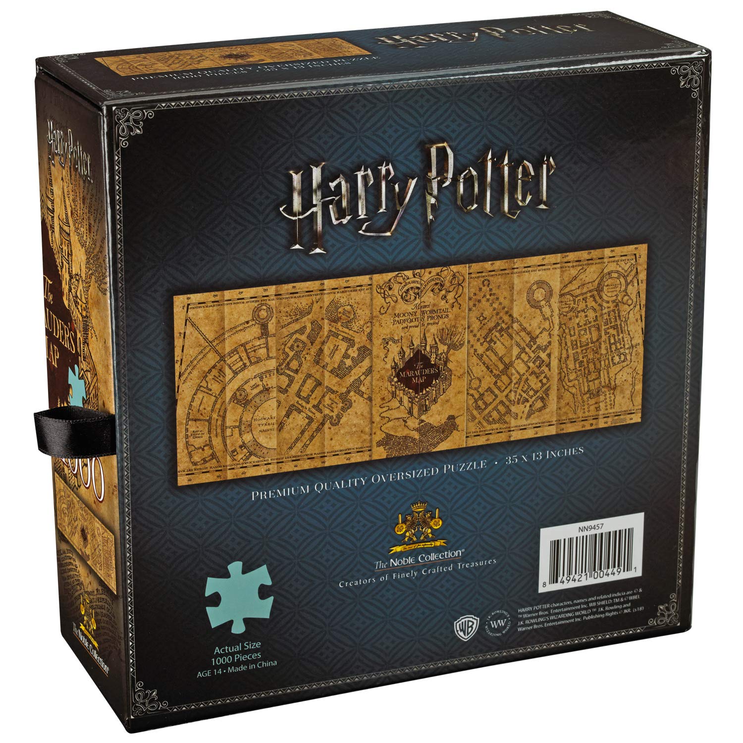 The Noble Collection Harry Potter Marauders Map 1000pc Jigsaw Puzzle - 35 x 13in 3