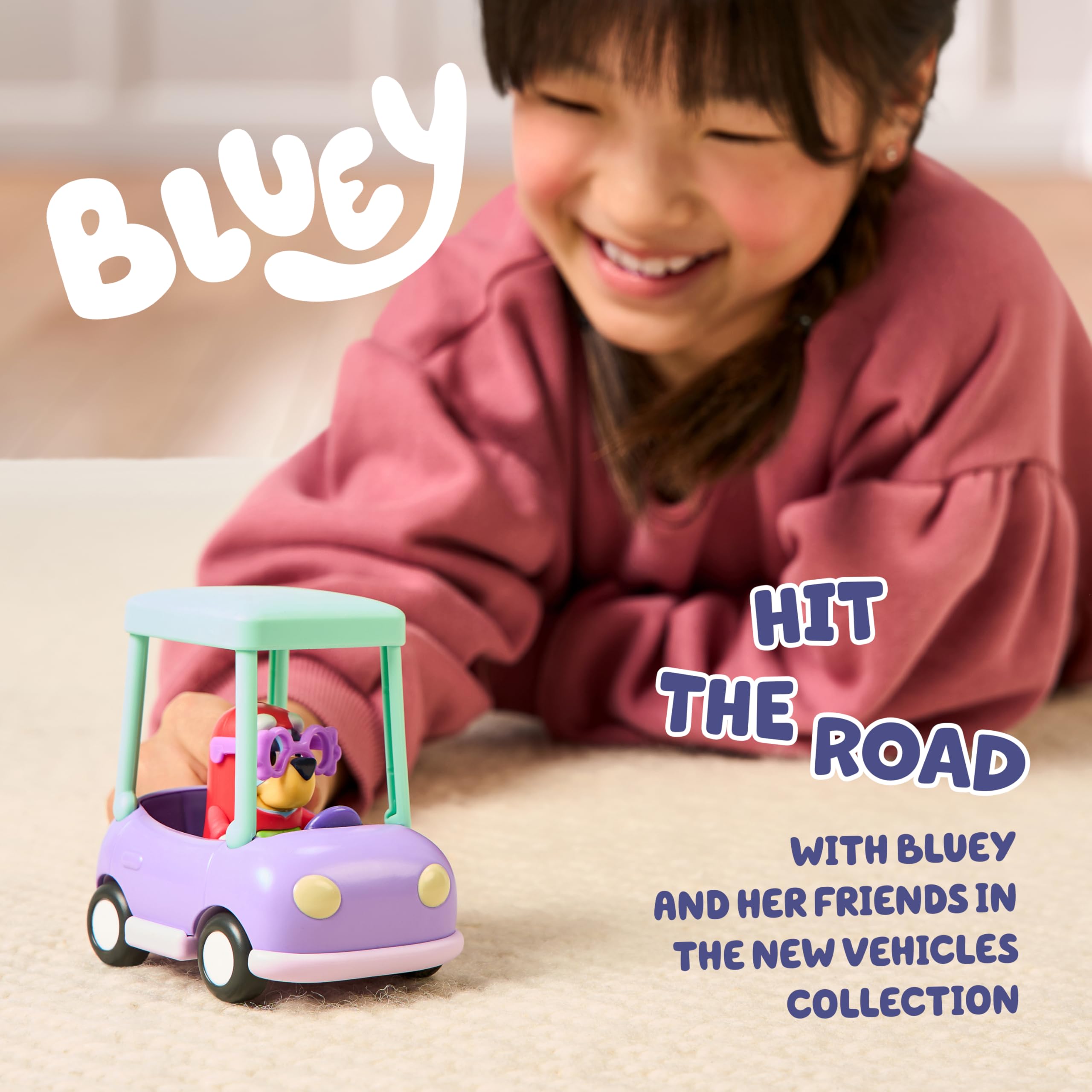 Bluey Grannies Car Playset - Includes Janet Figure, Fits 6-7.6 cm Bluey Figures, Ages 5 and Up 7