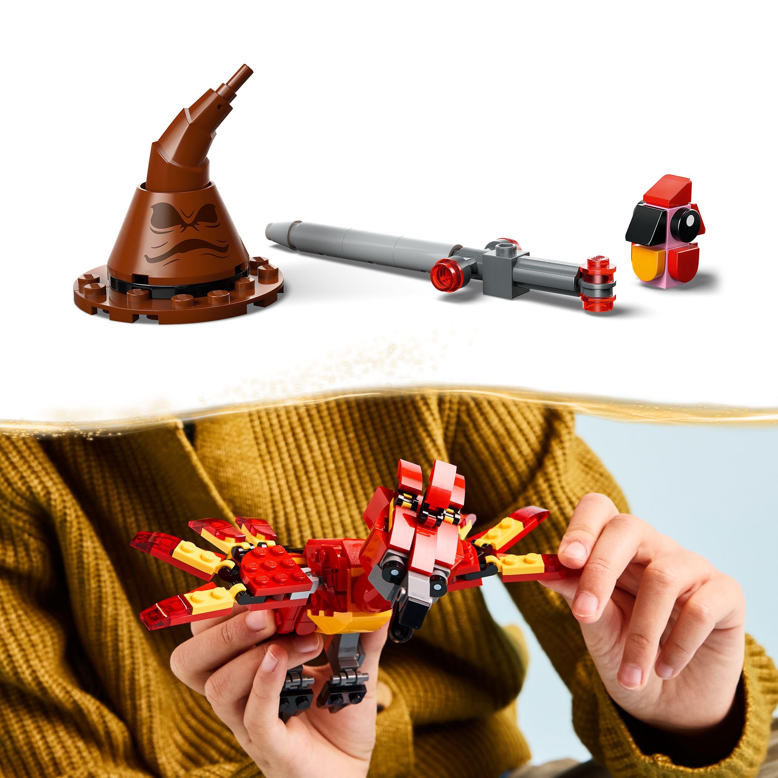 LEGO Harry Potter 76448 Fawkes: Dumbledore’s Phoenix Buildable Figure - 299-Piece Play & Display Set for Ages 8+ 5