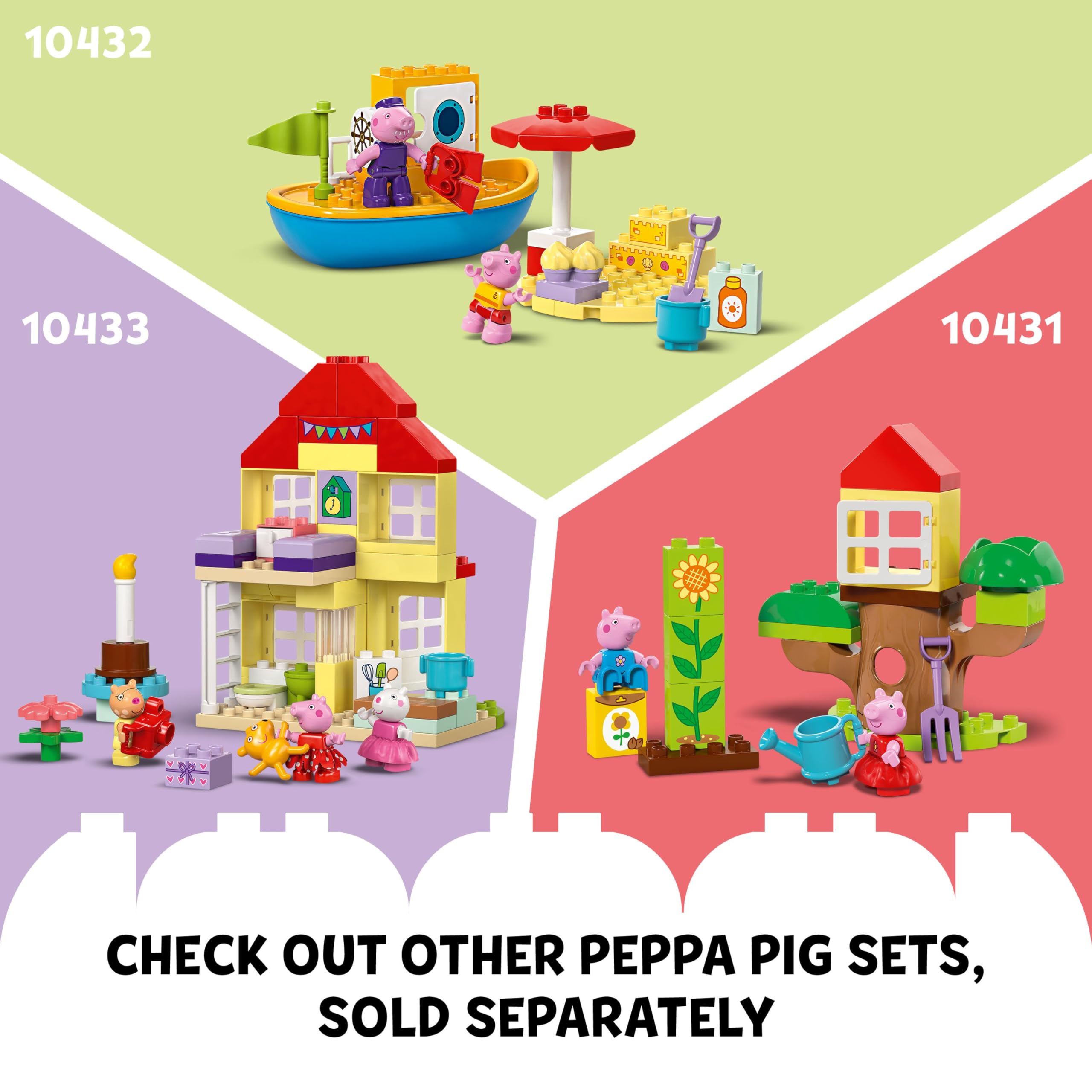 LEGO DUPLO Peppa Pig Supermarket Playset with Car and 4 Figures for Toddlers 2+ 11