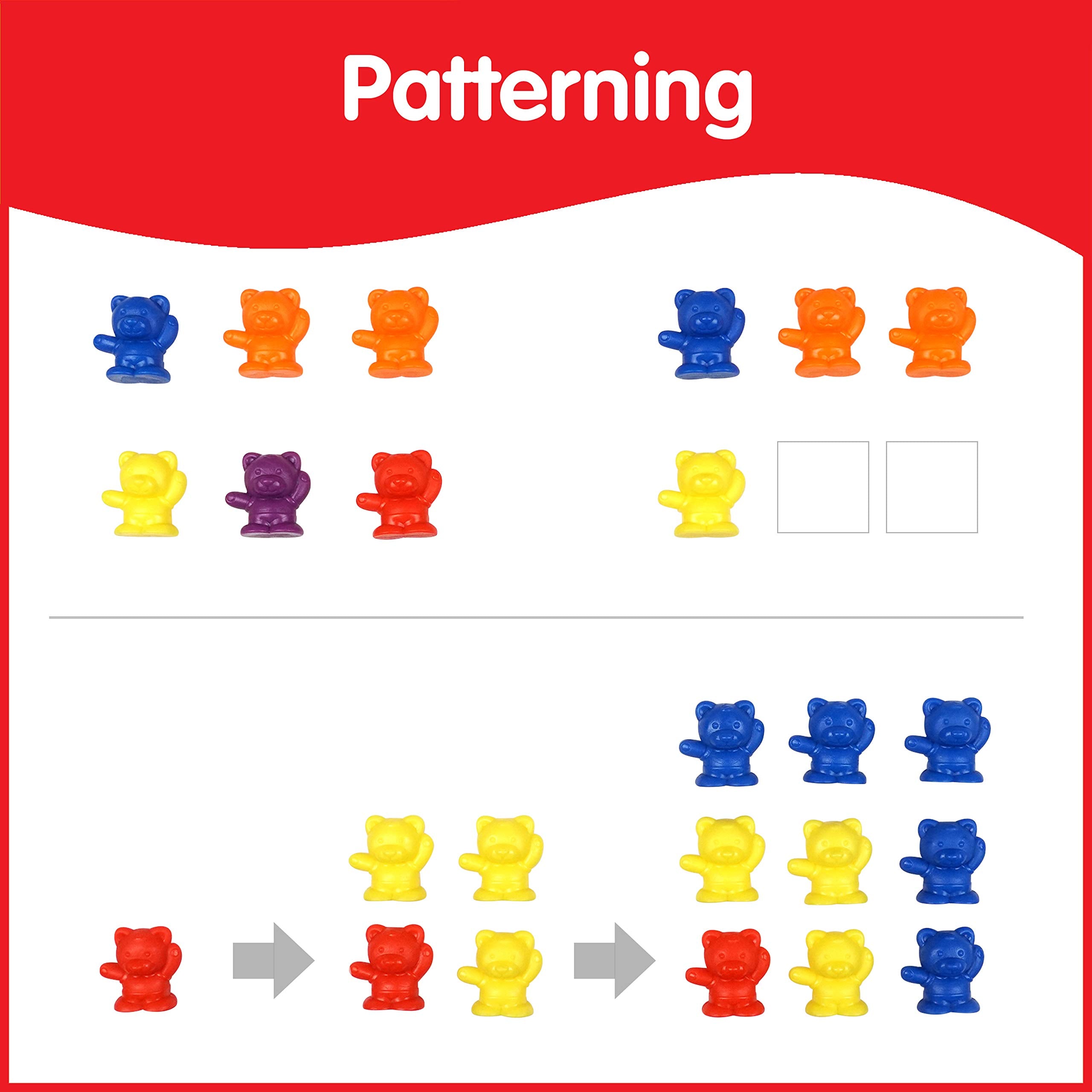 edxeducation Counting Bears with Matching Bowls - Educational Math Playset for Toddlers 5