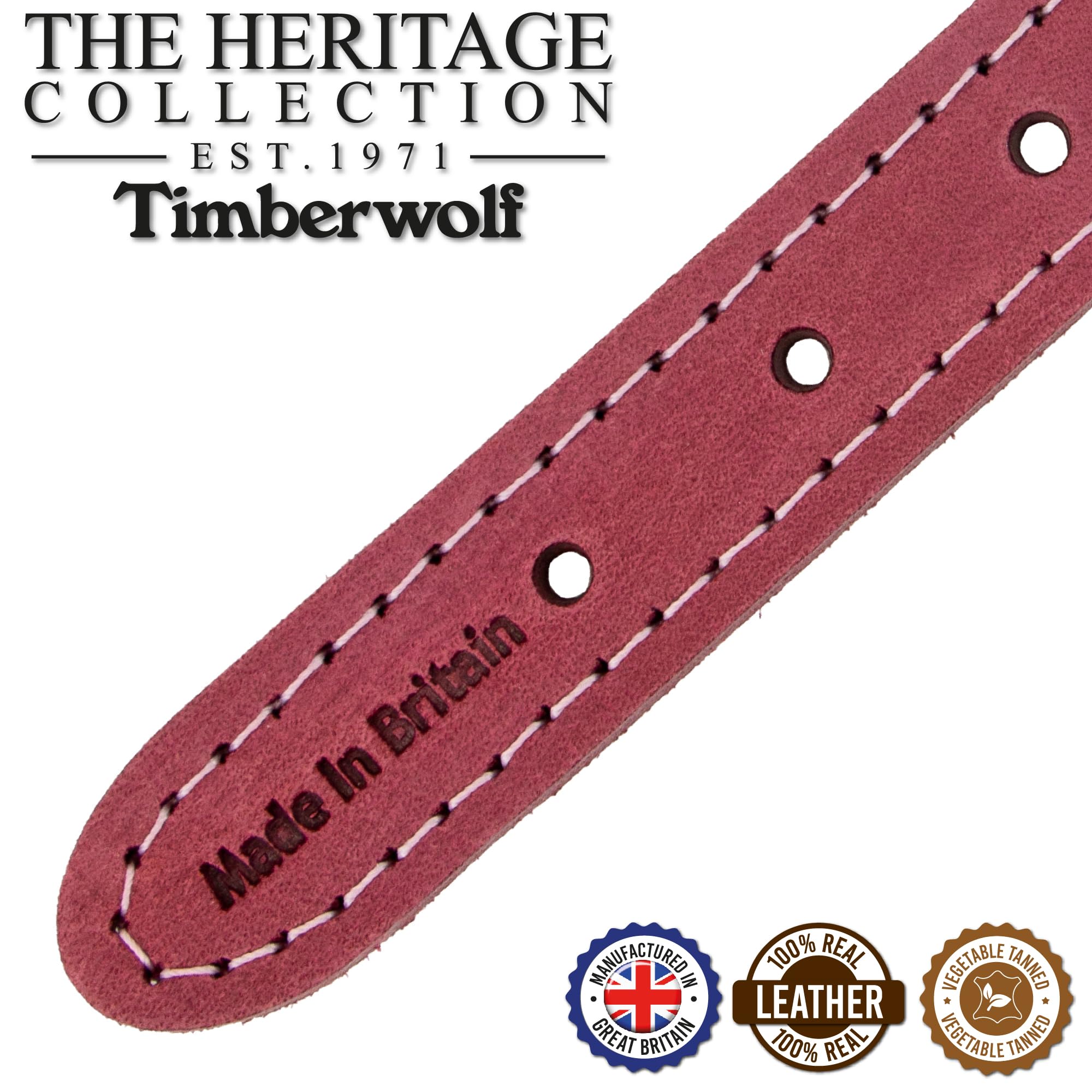 Ancol Timberwolf Premium Leather Dog Collar - Top-Grain Bridle Leather | Size 3 (28-36 cm) 5