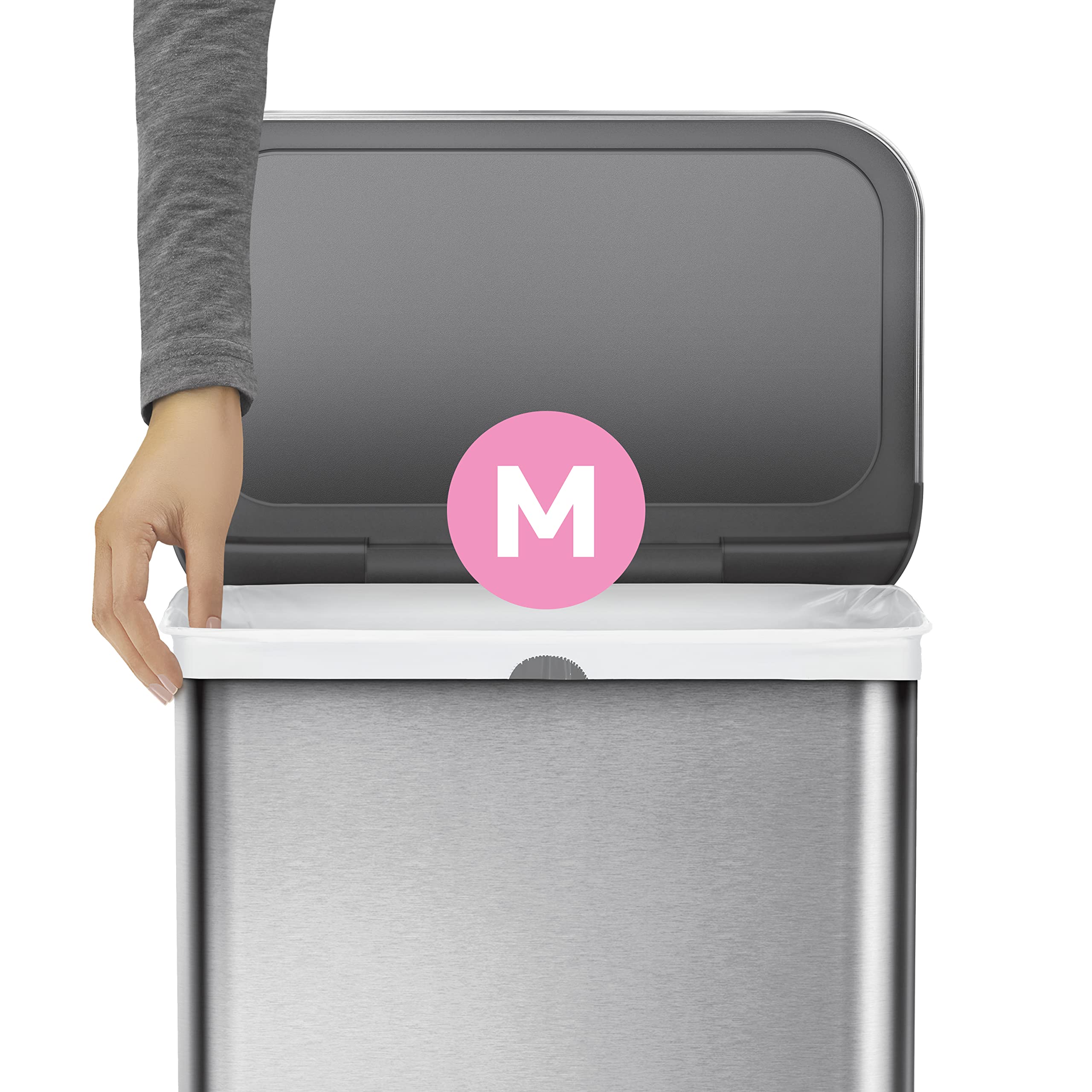 simplehuman CW0173 Code M Custom Fit Bin Liners - 45L Capacity, White Plastic, 20 Count 4
