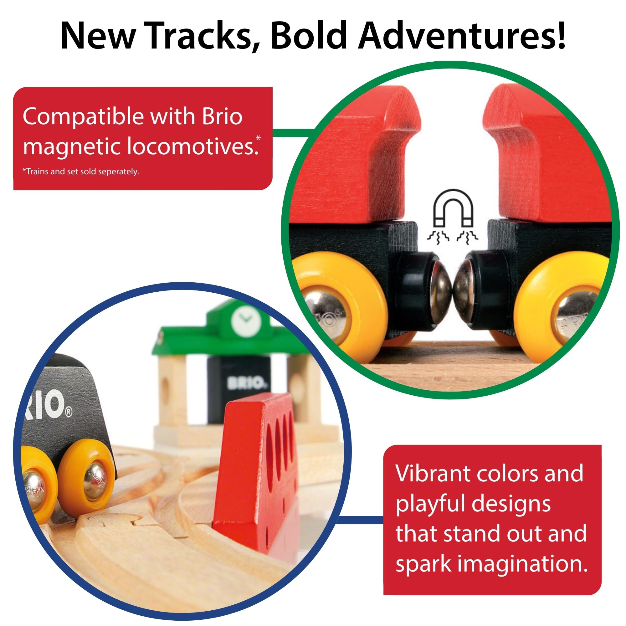 BRIO 33307 Advanced Wooden Train Track Expansion Pack 3