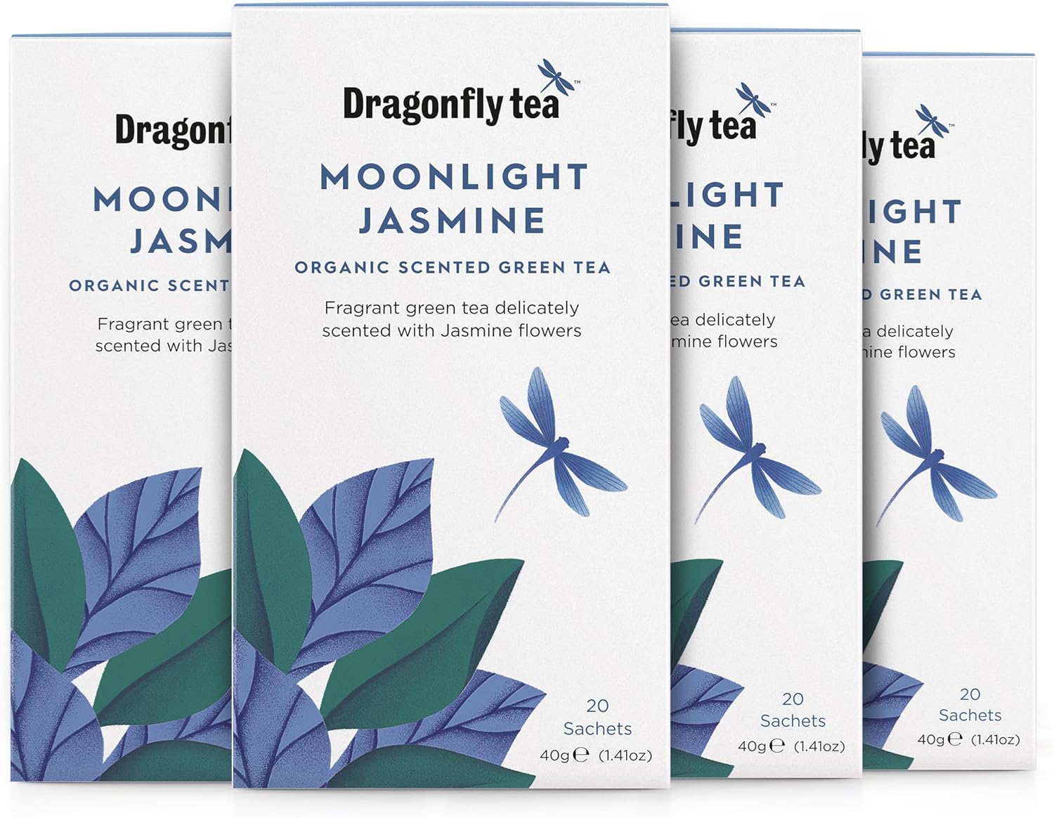 Dragonfly Tea – Moonlight Jasmine Bio-Duft-Grüntee (20 Teebeutel)