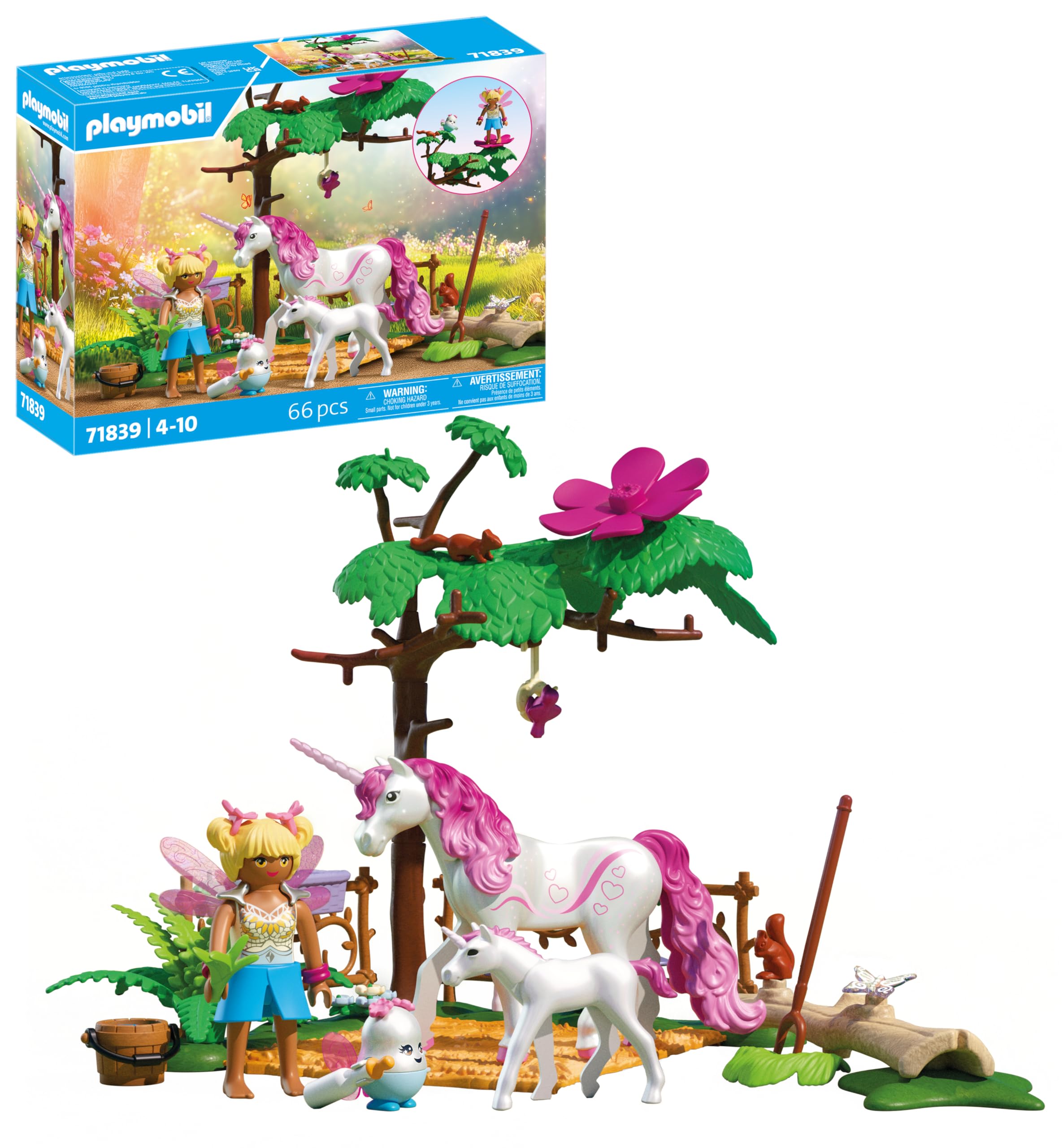 Playmobil Magic Unicorns Fairy House with Golden Unicorn Stable Set | Ages 4+ | Model 71839