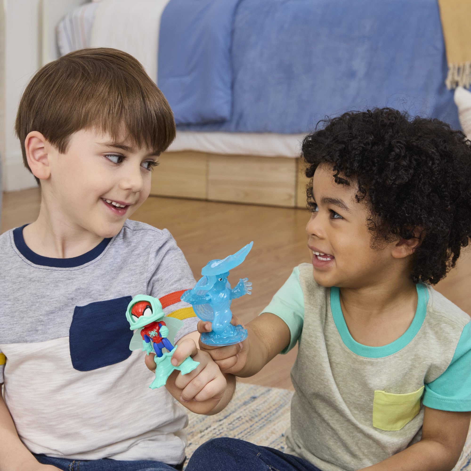 Spidey and His Amazing Friends Water-Webs Spidey & Hydro-Man Action Figures - 3-Inch Poseable Marvel Toys for Ages 3+ 8