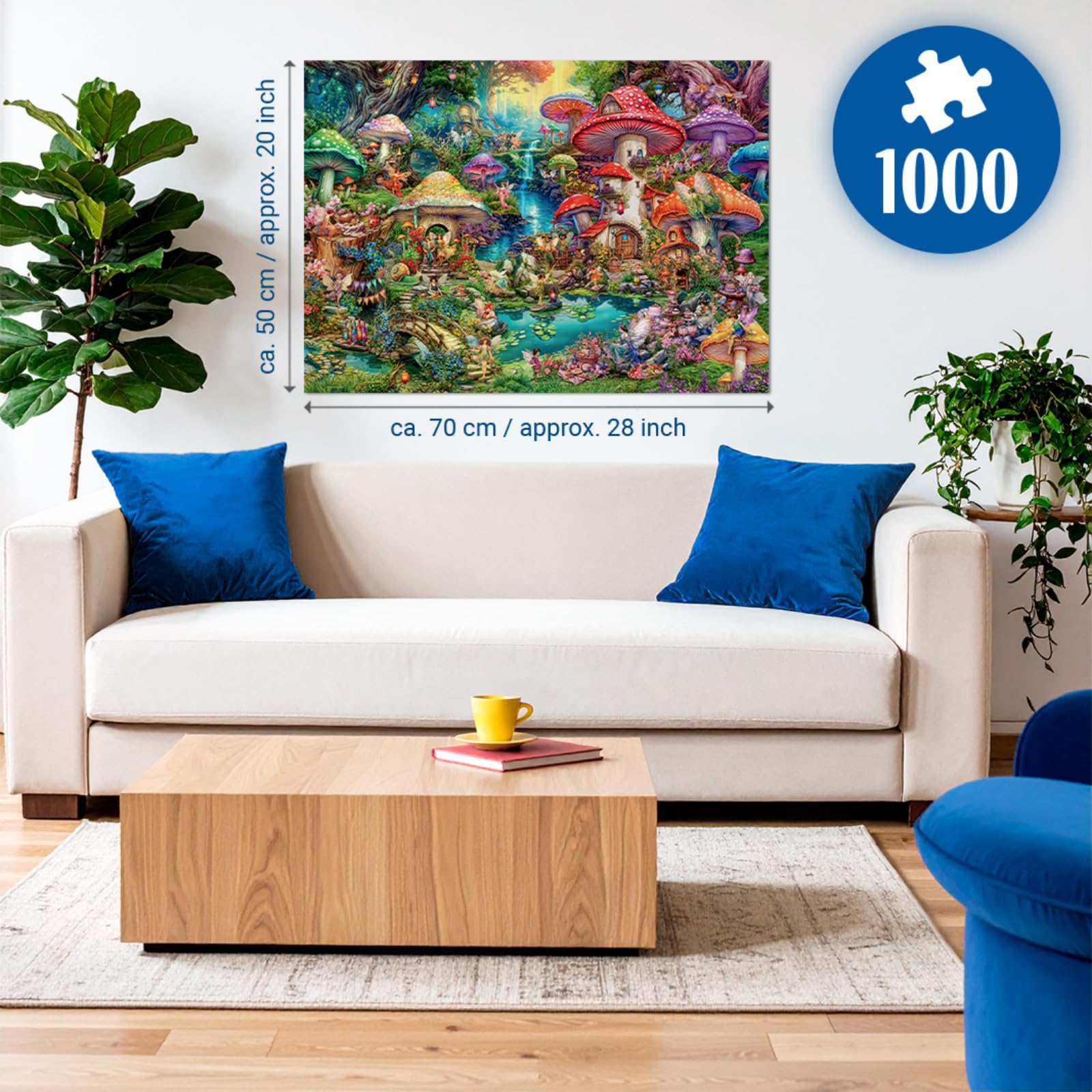 Ravensburger Merry Mushroom Village 1000 Piece Jigsaw Puzzle for Adults & Teens | 70 x 50 cm