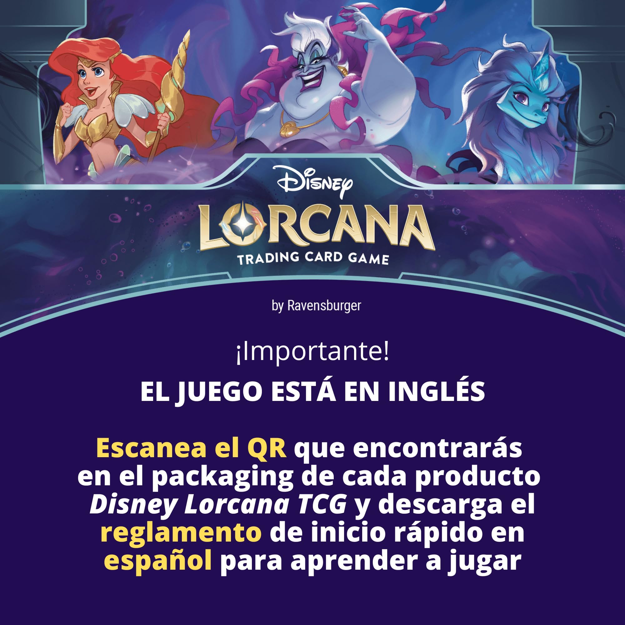 Ravensburger Disney Lorcana Trading Card Game Starter Deck | Ages 8+ | 60 Cards + Booster Pack 3
