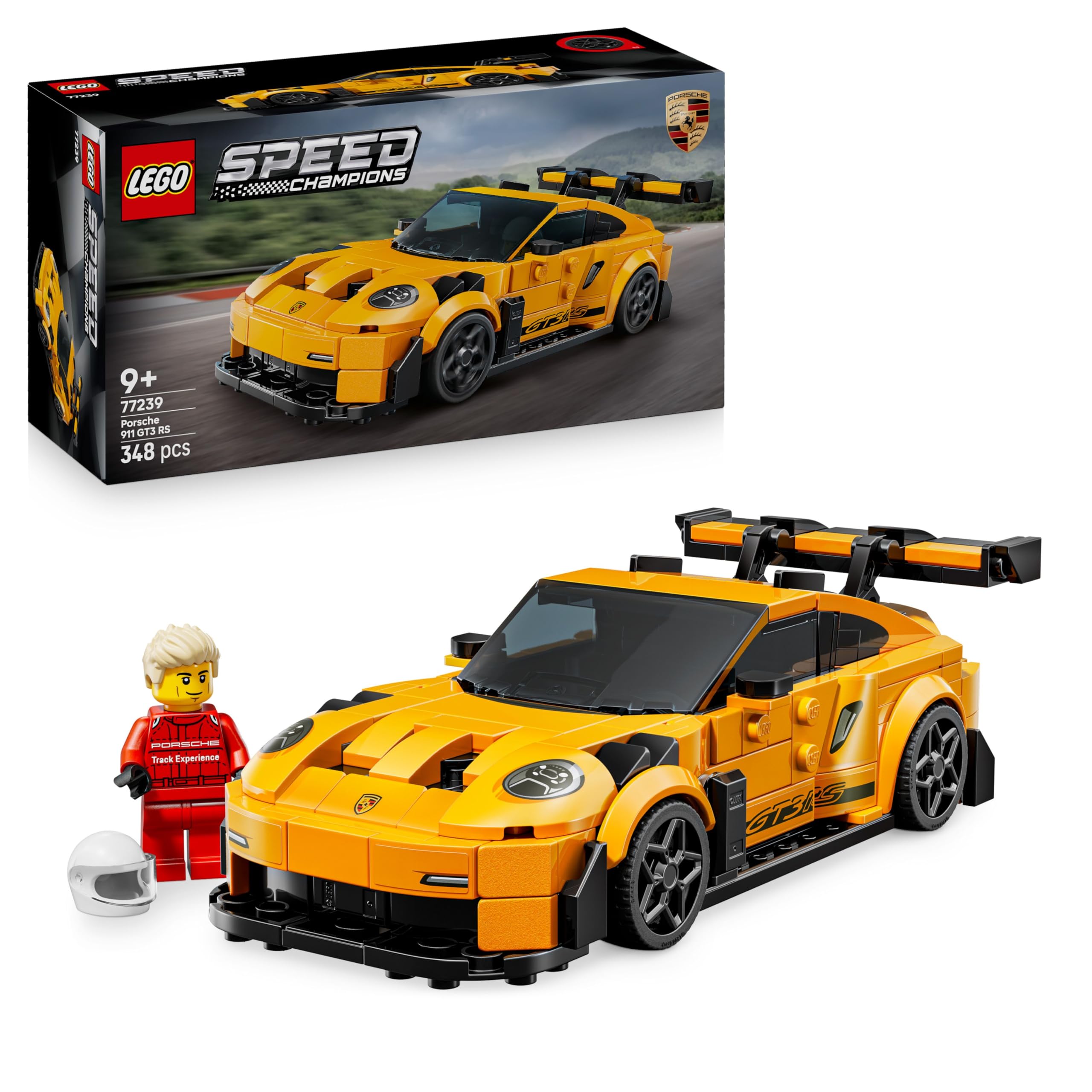 LEGO Speed Champions Porsche 911 GT3 RS Super Car Toy - Building Set for Kids 9+