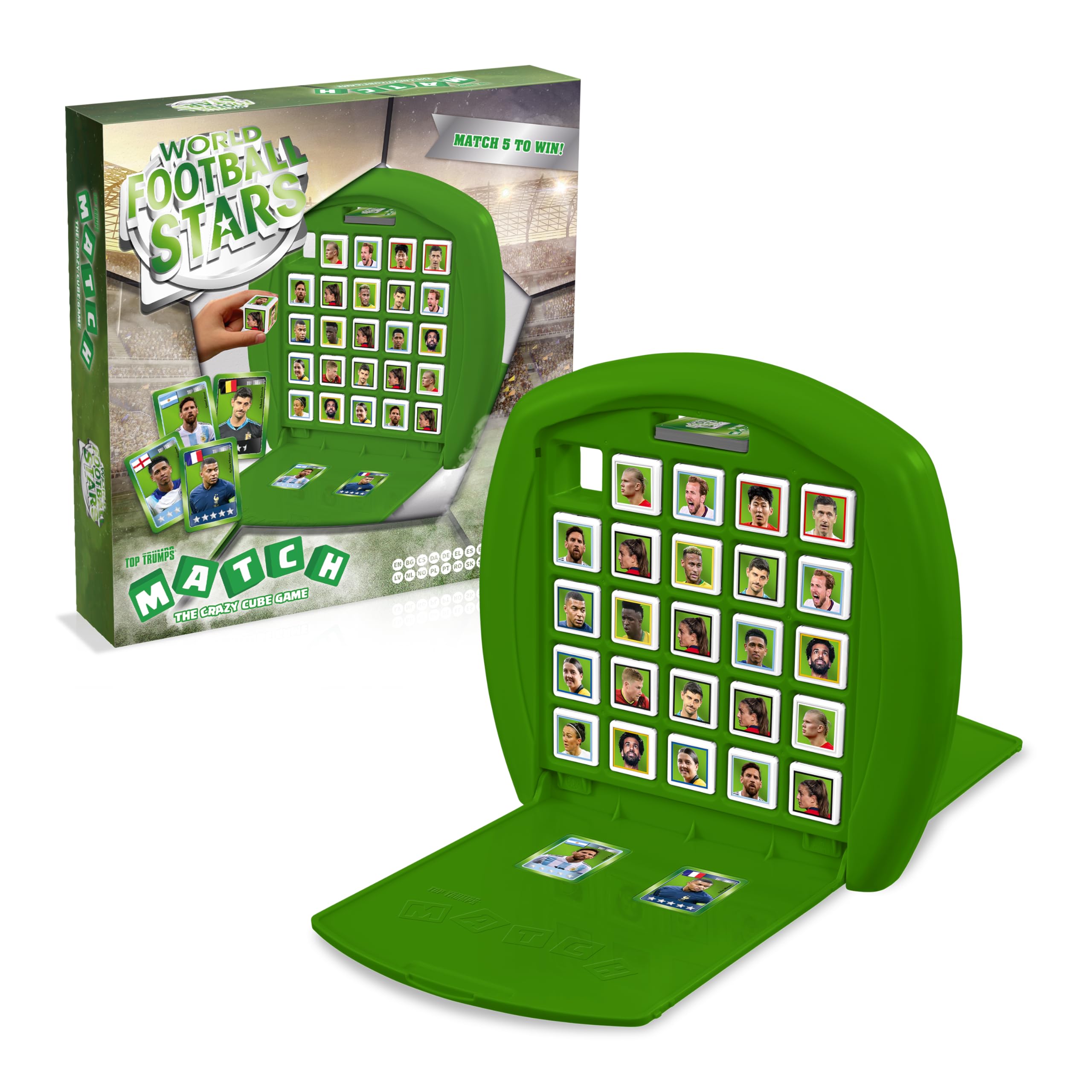 Top Trumps Match World Football Stars Crazy Cube Game | Ages 4+ | Travel Friendly
