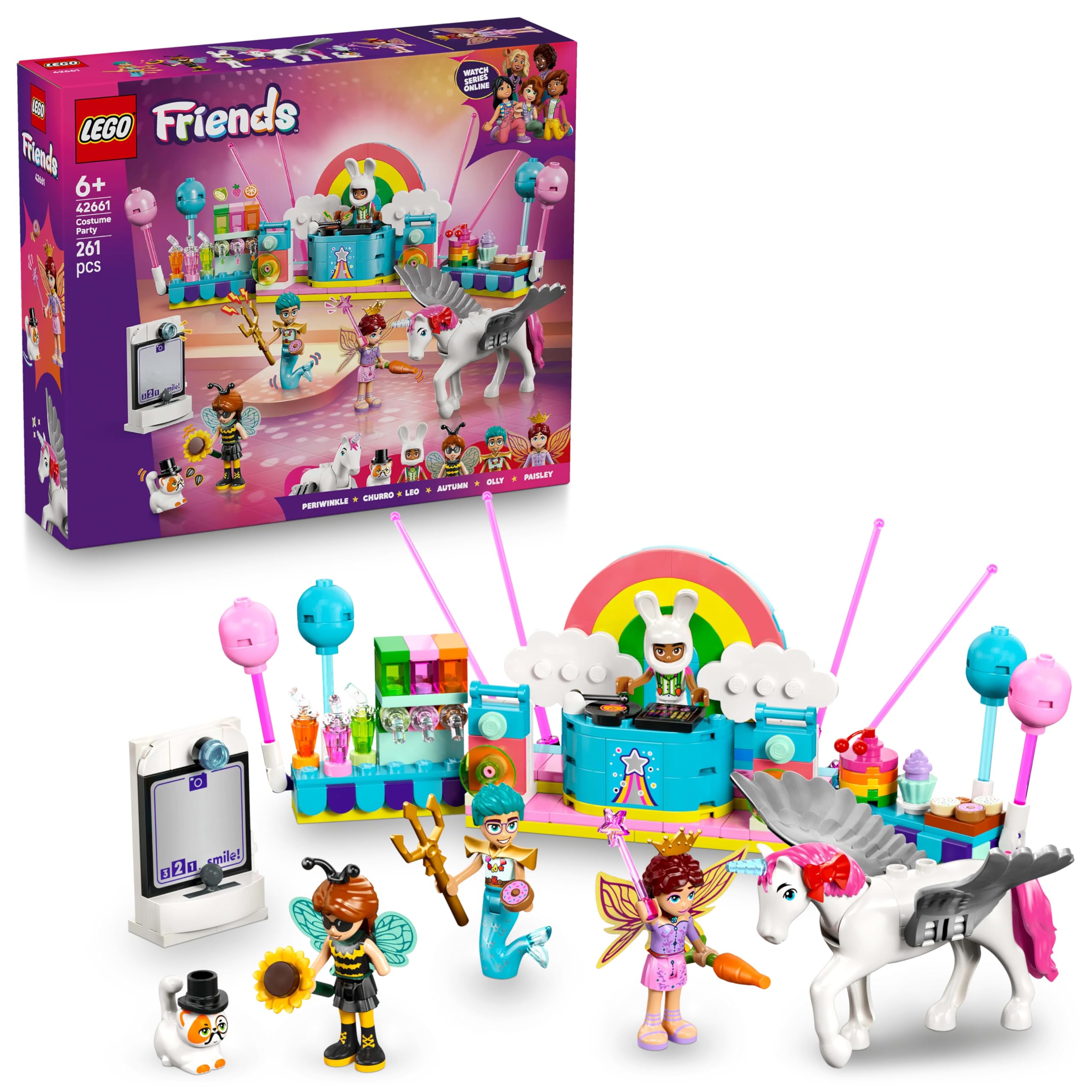 LEGO Friends Costume Party with Unicorn & Fairy - Building Playset for 6+ Year Olds