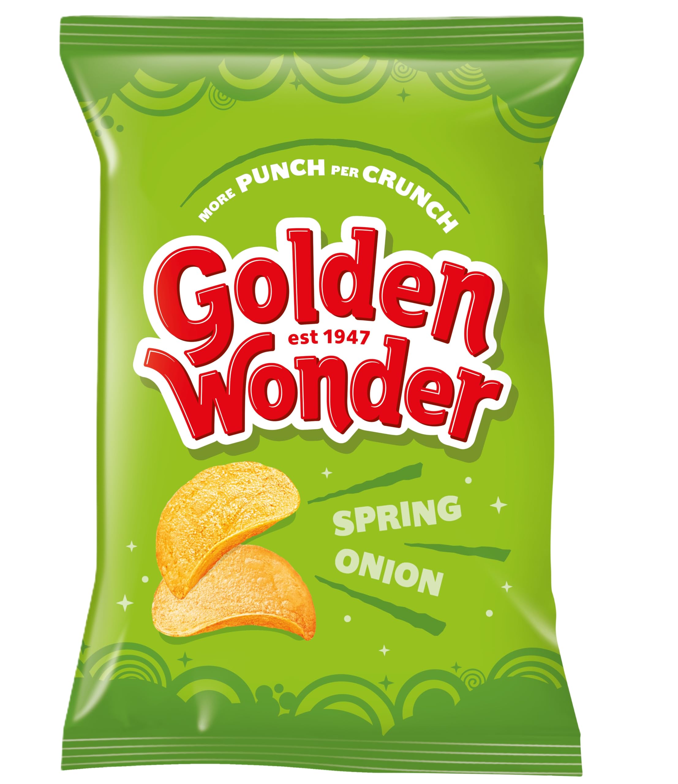 Golden Wonder Spring Onion Crisps - Multipack of 32 x 32.5g