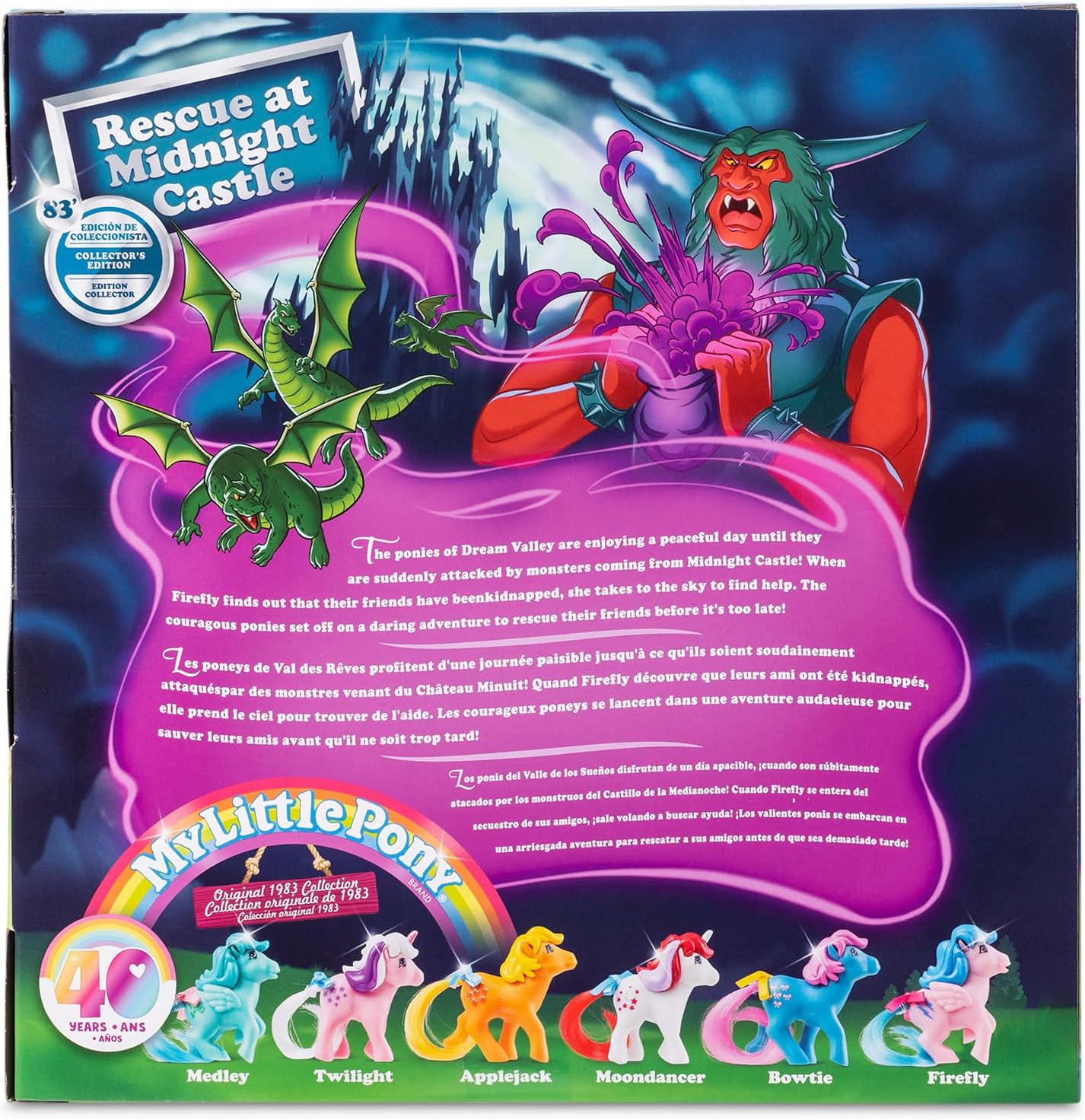 My Little Pony 40th Anniversary Figures Collector Pack - 6 Retro Ponies for Kids 4+ 4