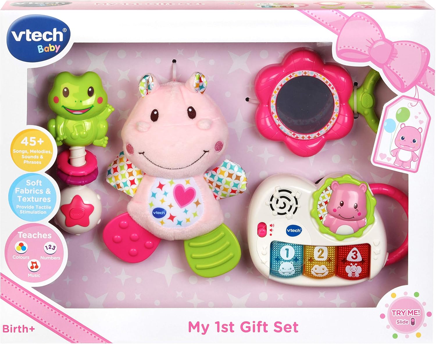 VTech My First Gift Set New Baby Gifts | Newborn Baby Toys Including Hippo Anima