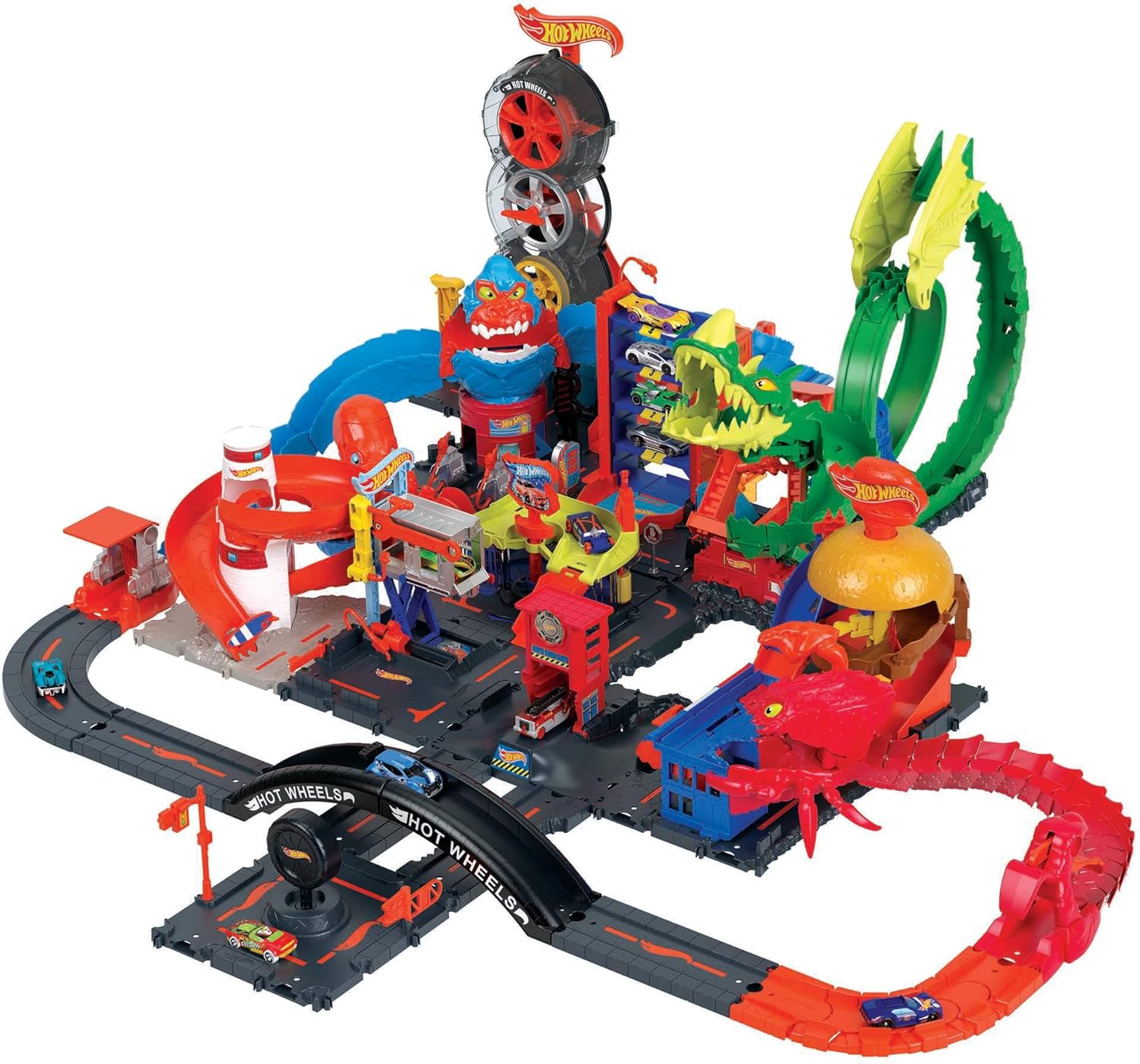 Hot Wheels City Downtown Express Car Wash Playset - Connectable Vehicle Playset for Kids 4-8 Years 6
