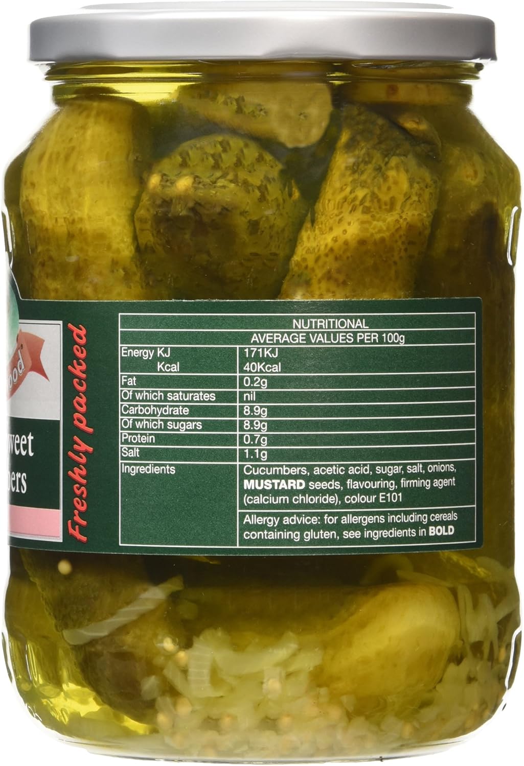 Elswood Ganze süße Gurken, 670 g Glas 5