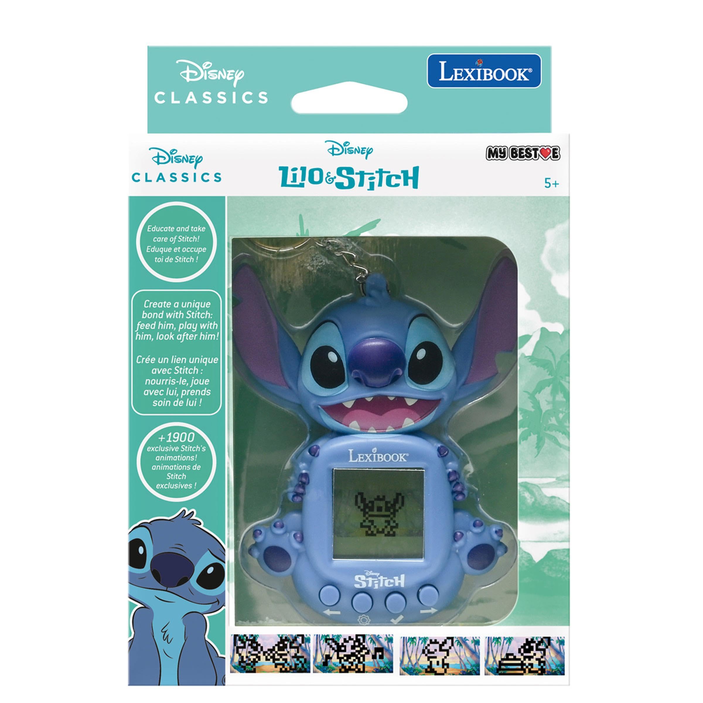 LEXIBOOK Disney Stitch My Best-e Portable Games Console | Interactive Pet Care | 8 Game Categories 5