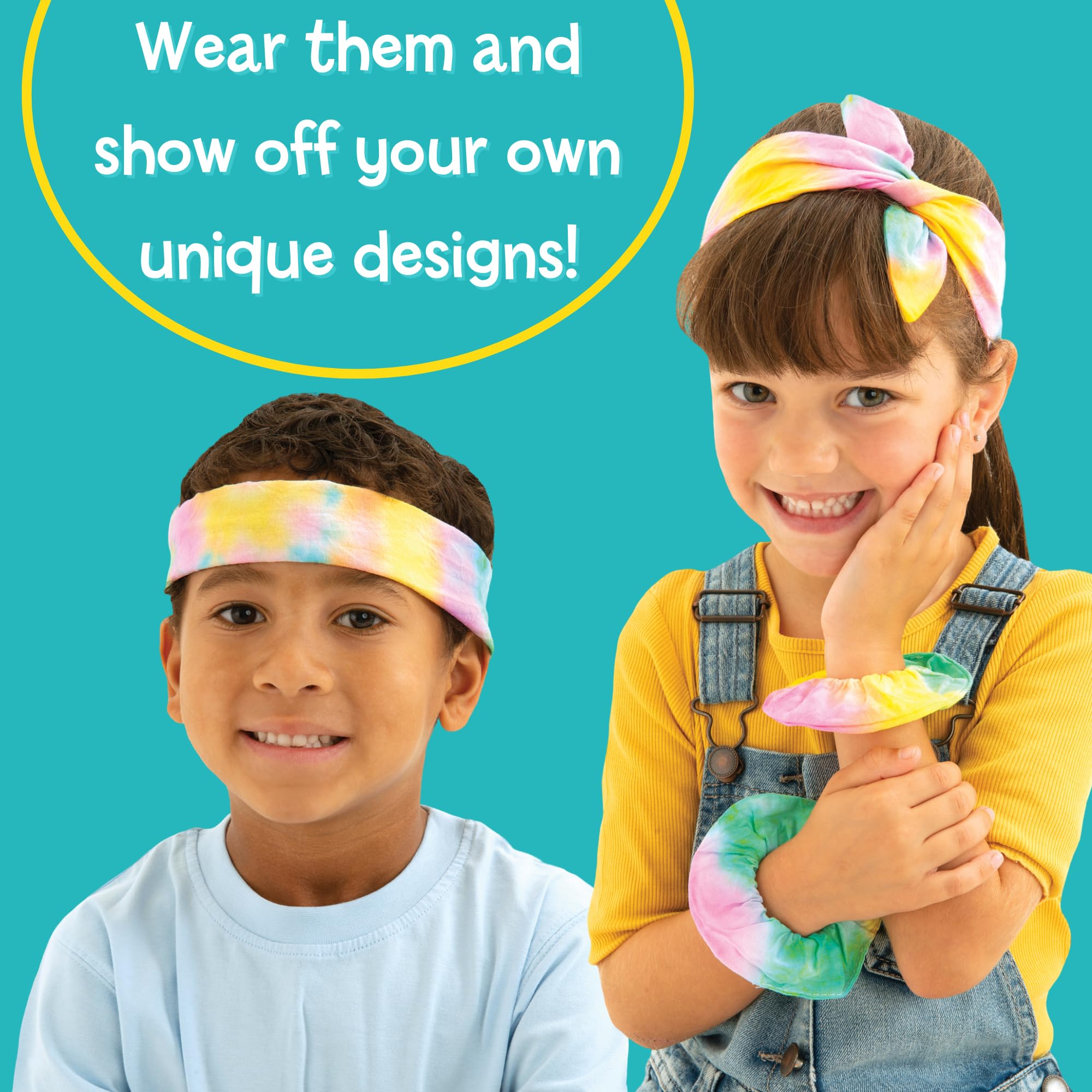 Galt Tie Dye Kit - Craft Kit for Kids, Make Your Own Tie-Dye Headbands & Scrunchies, Ages 5+ 5