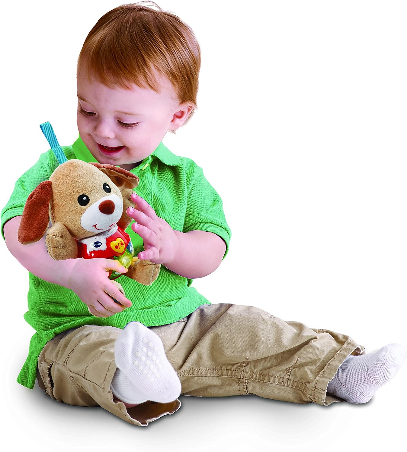 Vtech 502303 Little Singing Puppy Educational Baby, Clip On Cot, Pushchair and Pram, Soothing Soft Interactive Toy, for 3, 6, 12 Months Boys and Girls 5