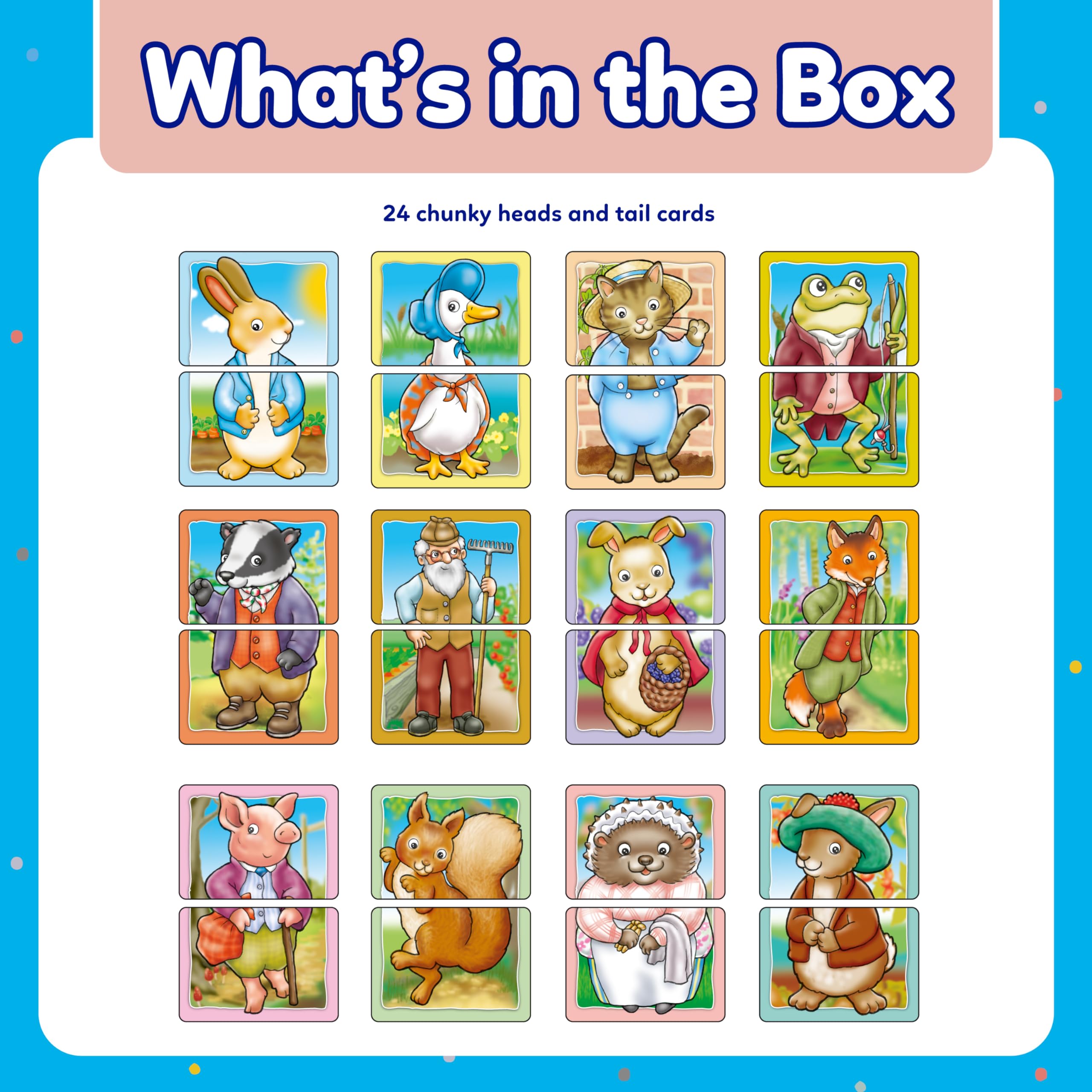 Orchard Toys Peter Rabbit Heads and Tails Game - Matching Pairs and Memory Card Game for Toddlers 18 Months+