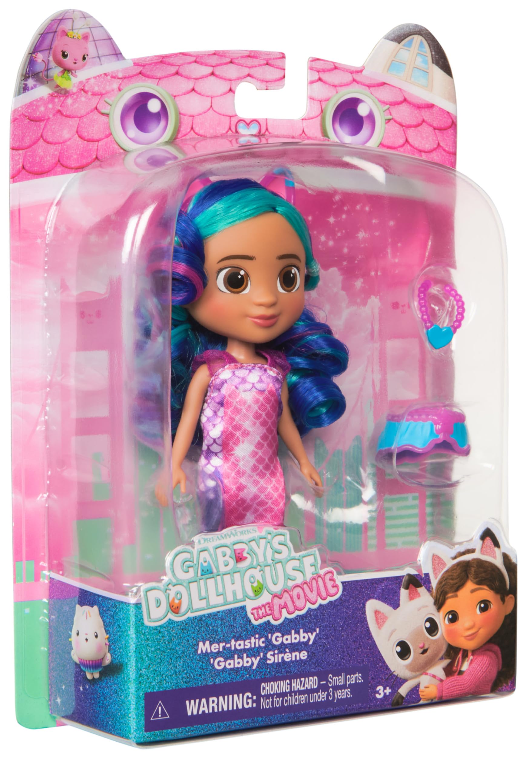 Mer-tastic Gabby Doll from Gabby's Dollhouse: The Movie - 15cm Tall with Brushable Hair & Mermaid Accessories 4