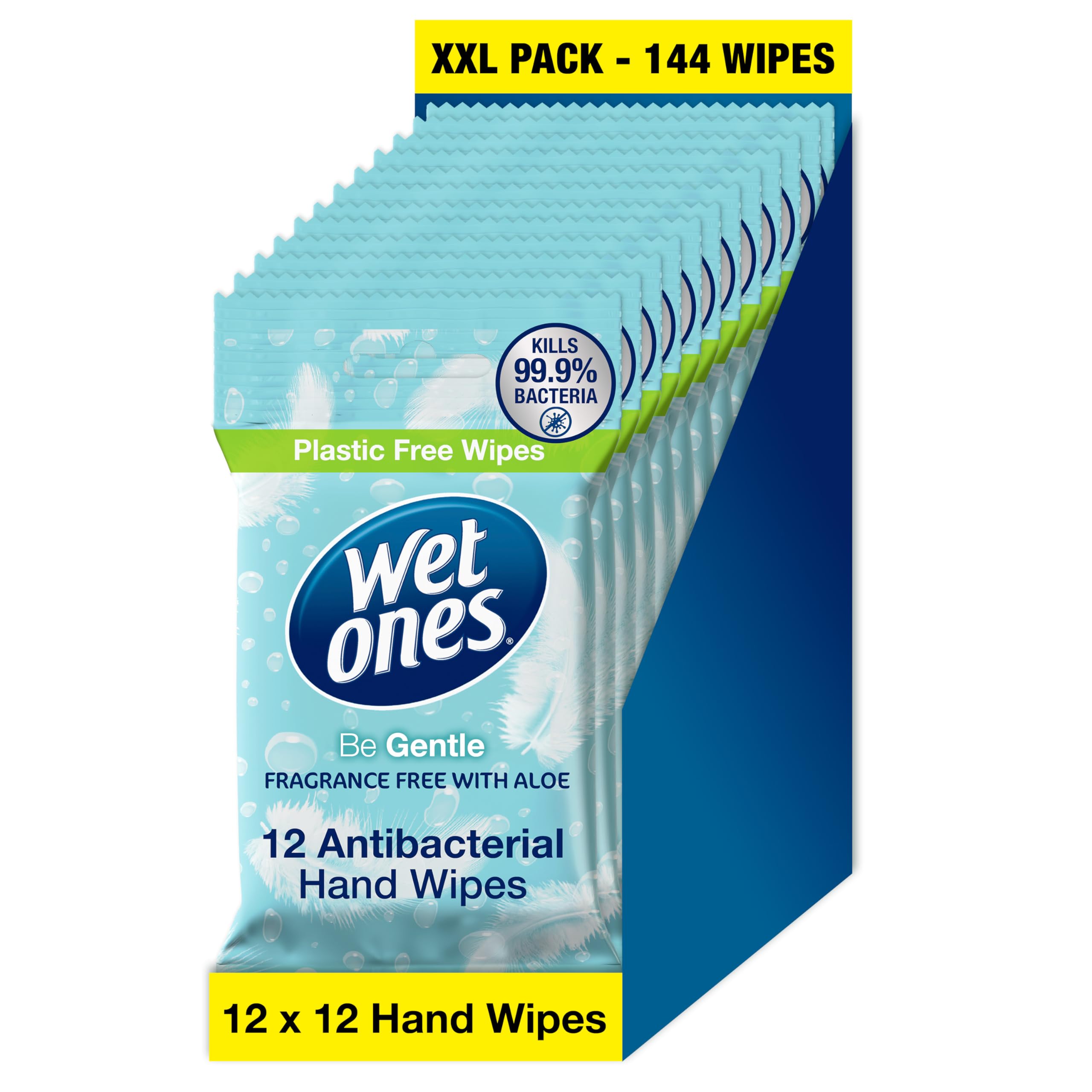 Wet Ones Be Gentle – plastikfreie, antibakterielle Taschenhandtücher