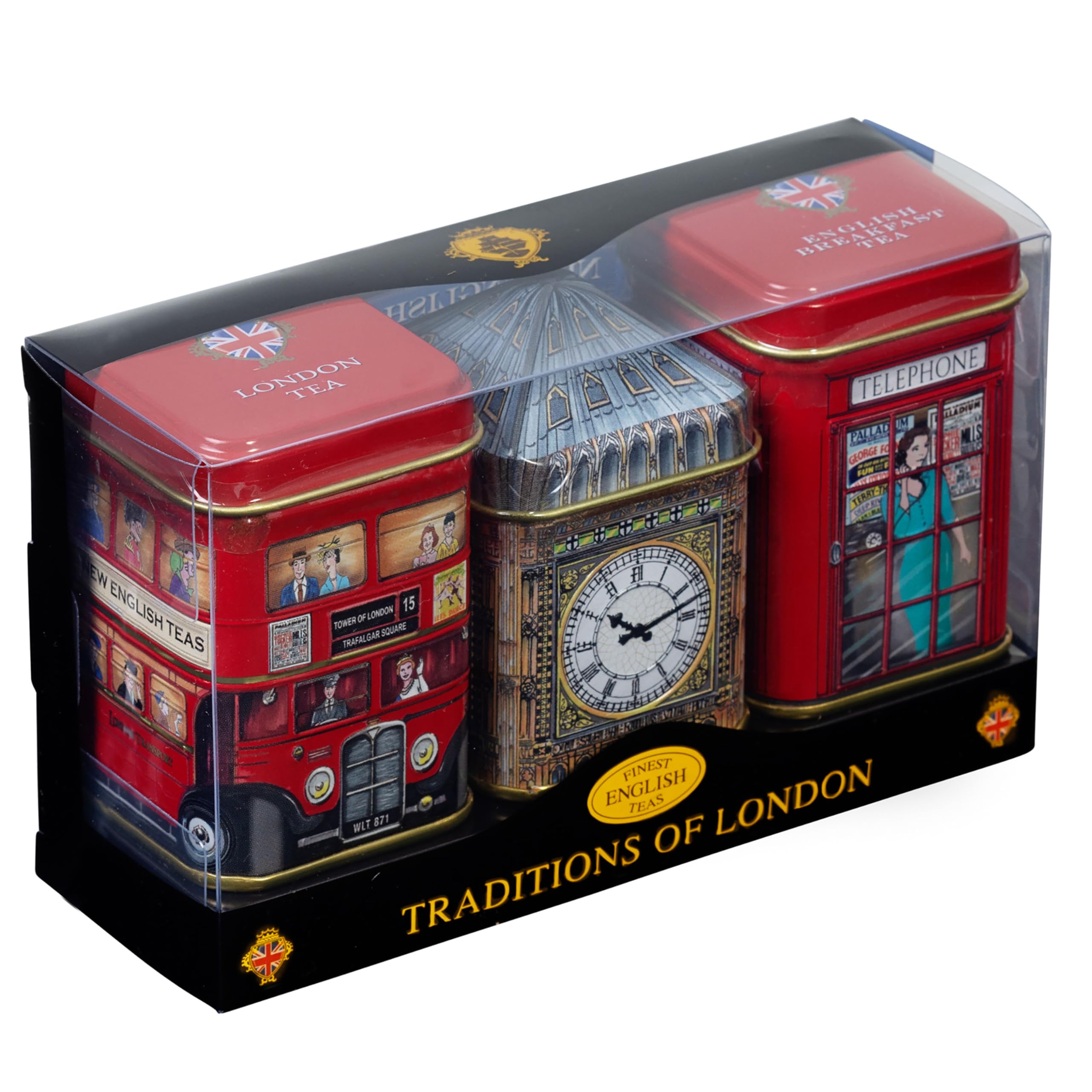 New English Teas Traditions of London Mini Tin Triple Pack Loose Tea 65 g 4