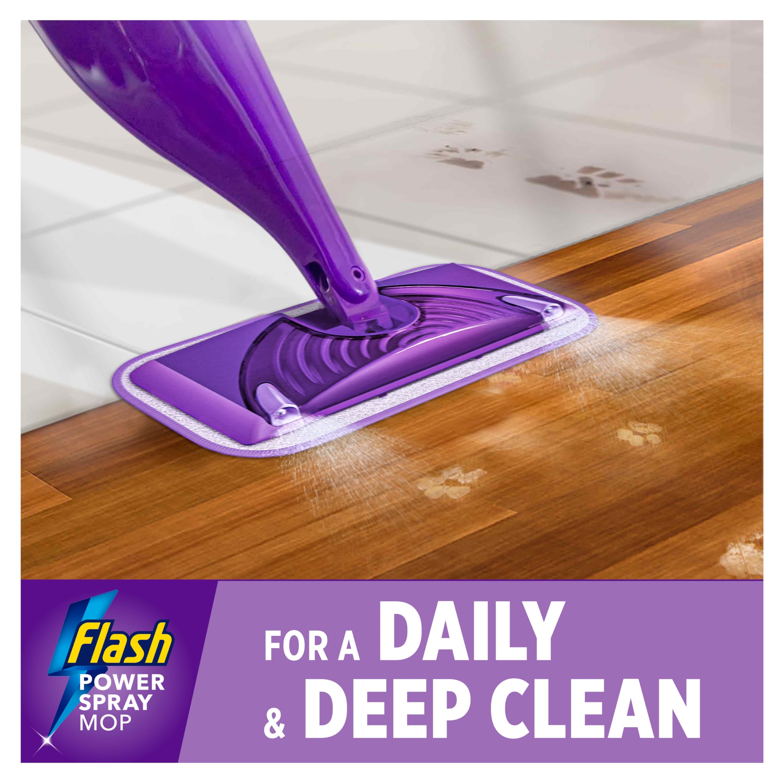 FLASH Power Spray Mop Microfibre Cloth - Washable & Reusable Pad | Purple 7
