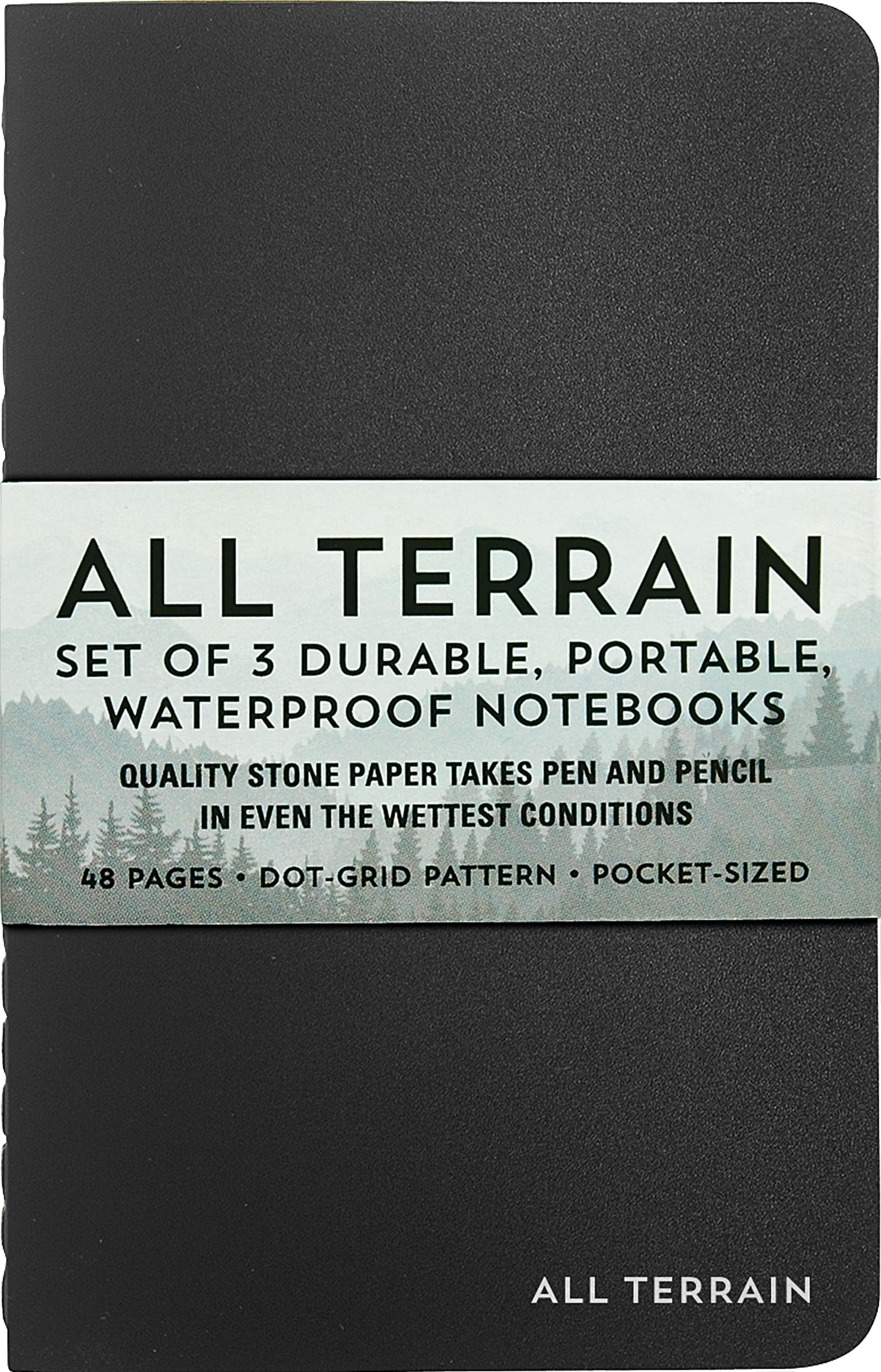 Peter Pauper Press All Terrain Waterproof Notebook - Set of 3 | A6 Size | 144 Pages 1
