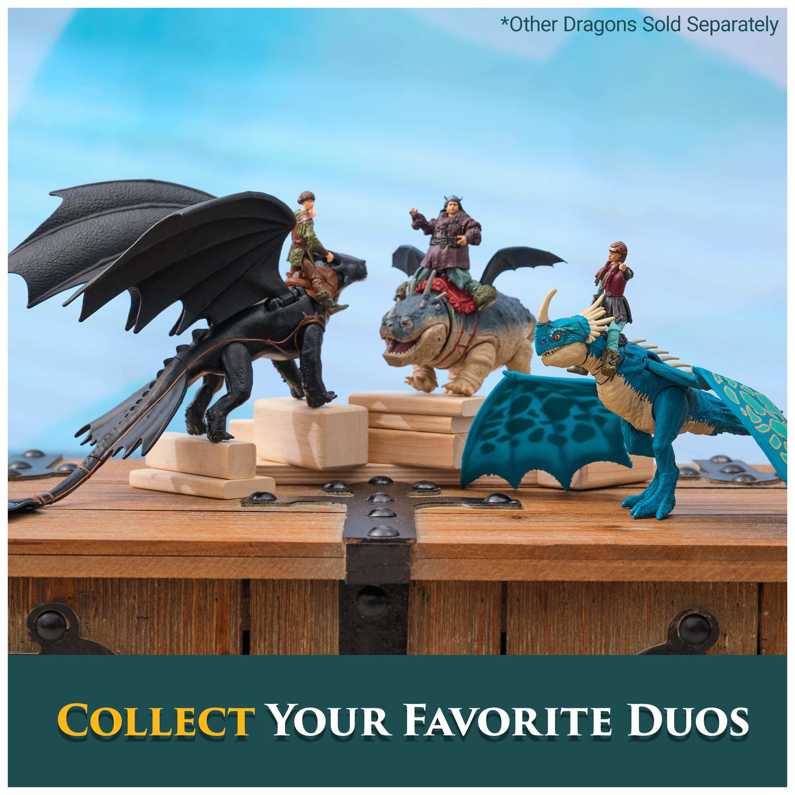 Dreamworks Dragons How to Train Your Dragon Toothless & Hiccup Roaring Minis - 7.5 cm Viking Figure with 33 cm Dragon Toy 14