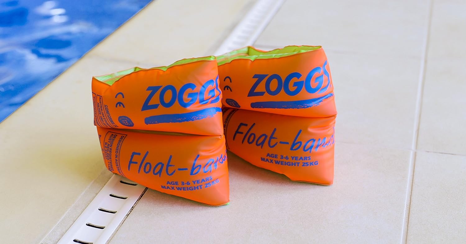 Zoggs Swimming Armbands - Float Bands for Kids Ages 0-12 with Adjustable Buoyancy