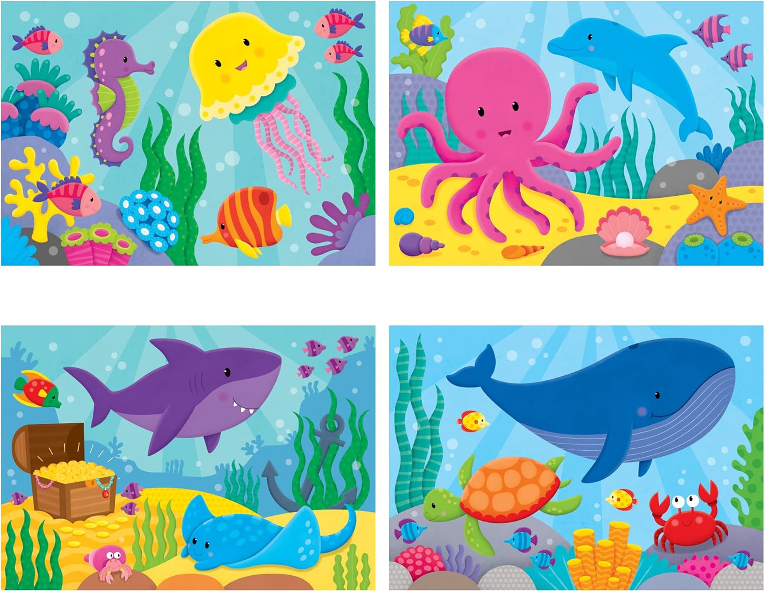 Galt 4 Puzzles in a Box - Ocean Themed Jigsaw Puzzles for Toddlers 18 Months+ 3