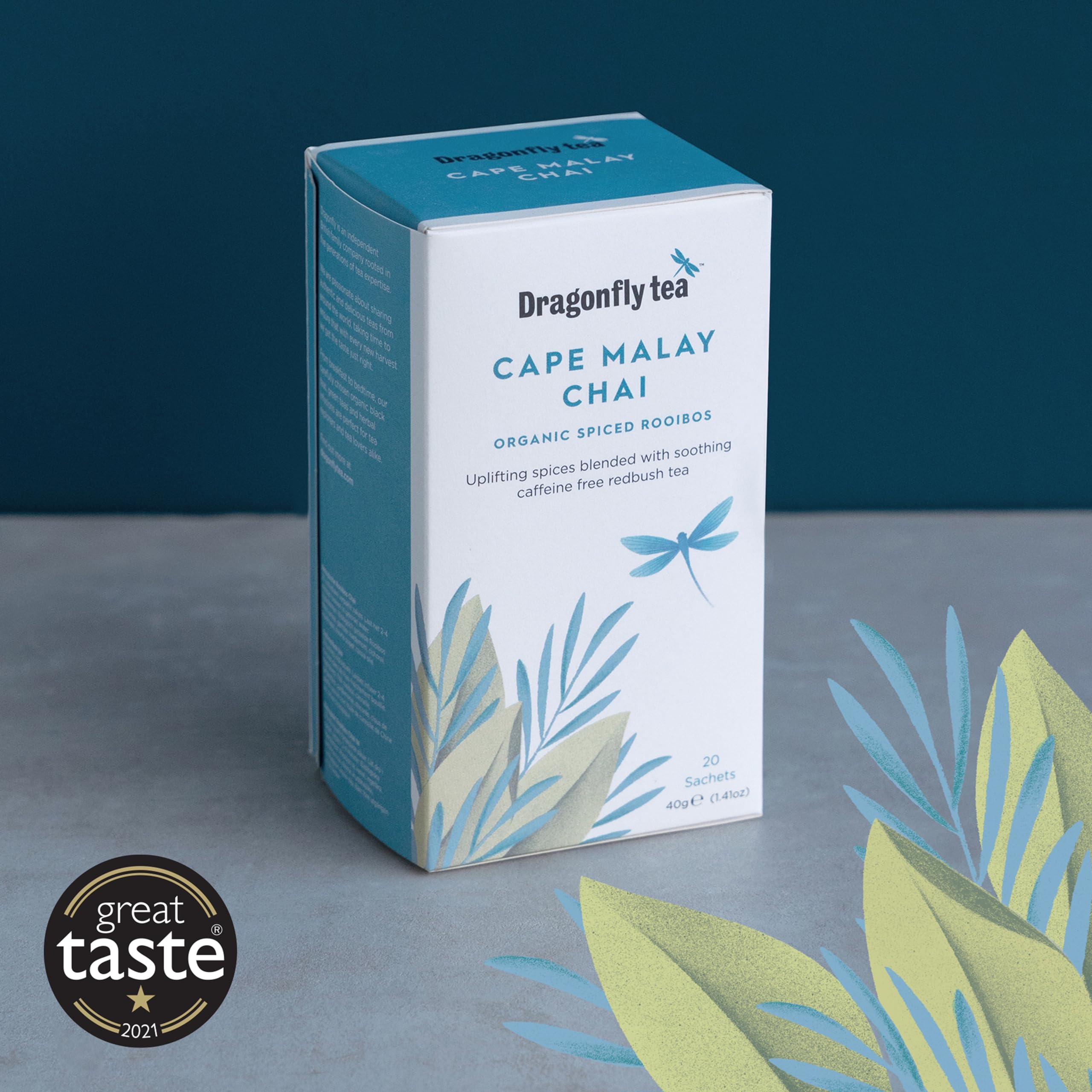 Dragonfly - Cape Malay Chai Organic Spiced Rooibos Tea, 20 Teabags (Pack of 4, 80 Total) 4