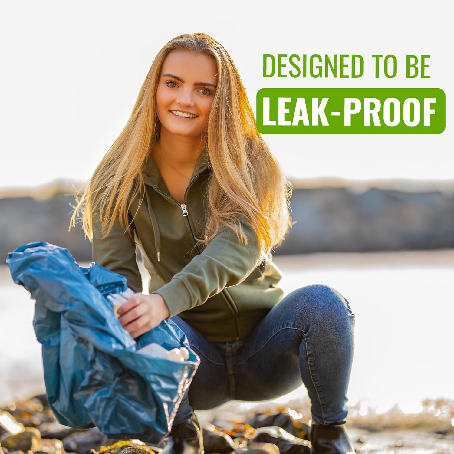 EcoBag 6 Pack Blue 30L 80 Micron Recyclable Heavy Duty Rubble Bags 3