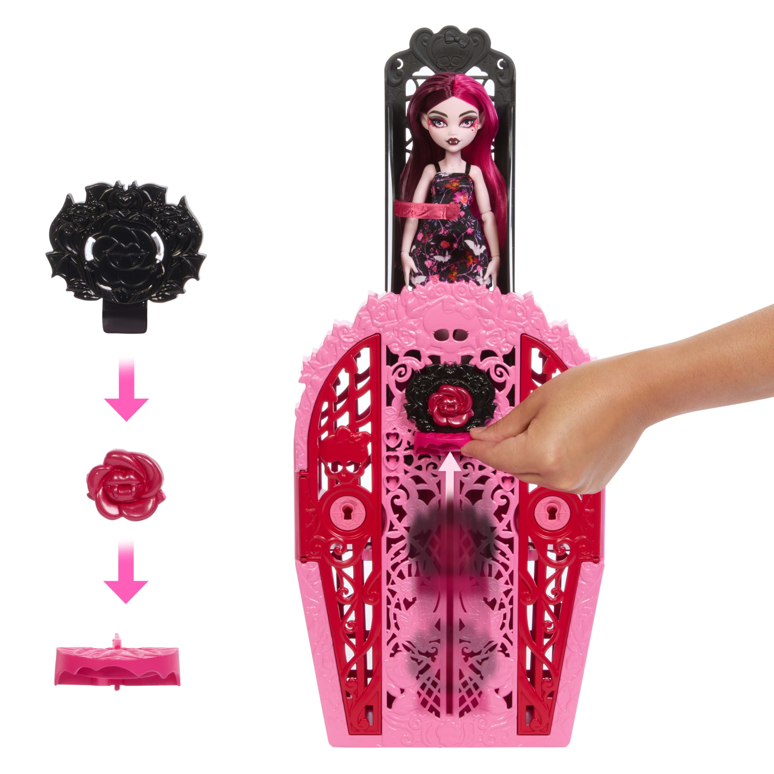 Monster High Skulltimate Secrets Doll and Accessories Set - Garden Mysteries, Draculaura Playset for Ages 4-10 4