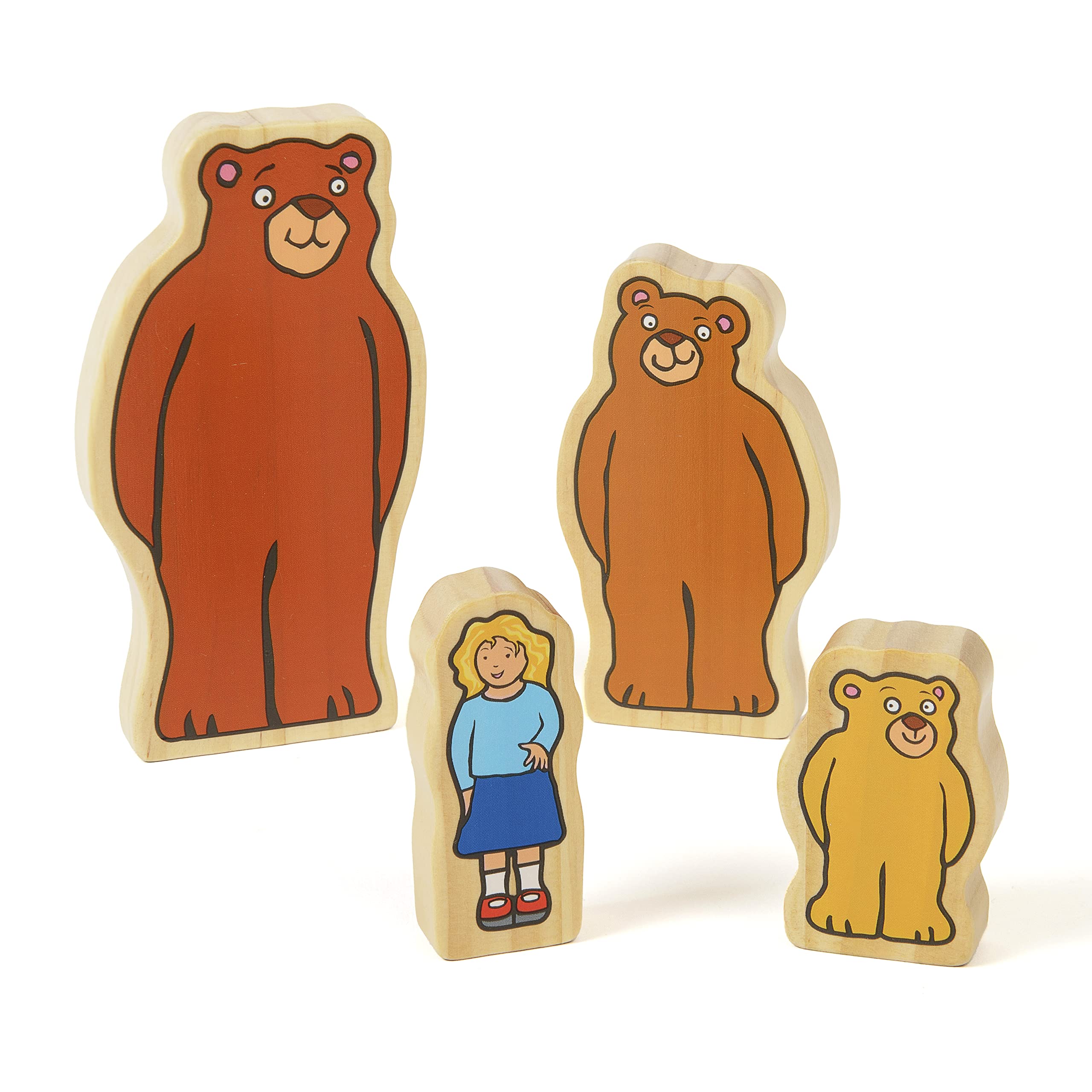 Yellow Door Goldilocks and the Three Bears Wooden Character Set| Storytelli