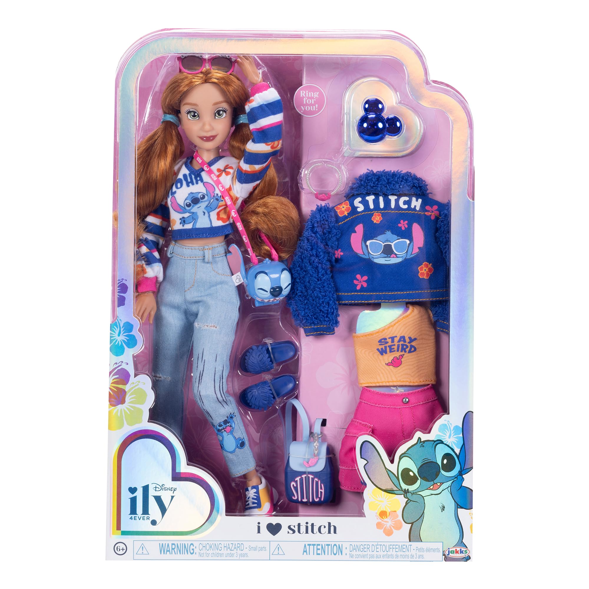 Disney ILY 4EVER Stitch Fashion Doll - 11.5" Tall with Red Hair, 13 Points of Articulation & 2 Outfits 5