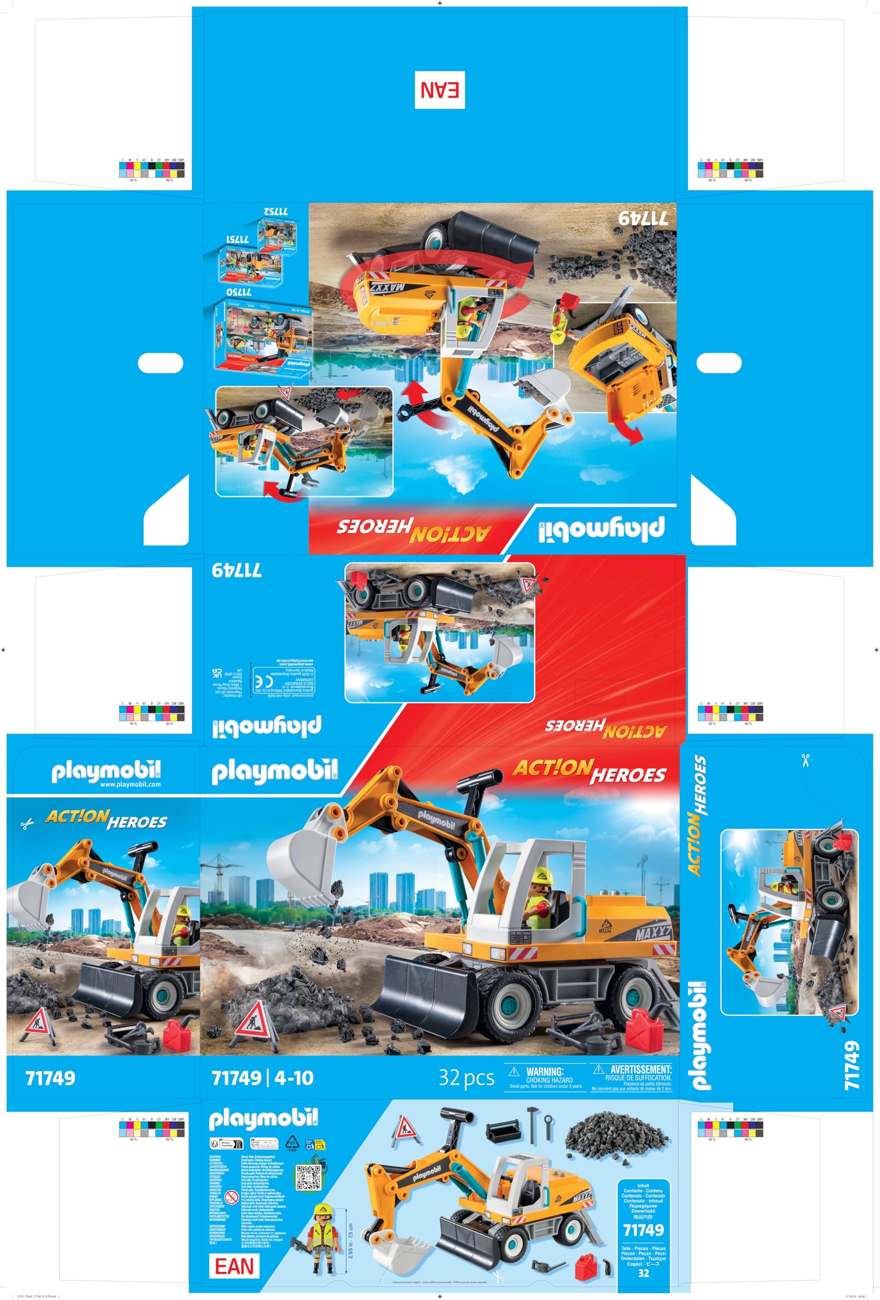 Playmobil Big Digger - Construction Vehicle Playset for Kids Ages 4-10 3